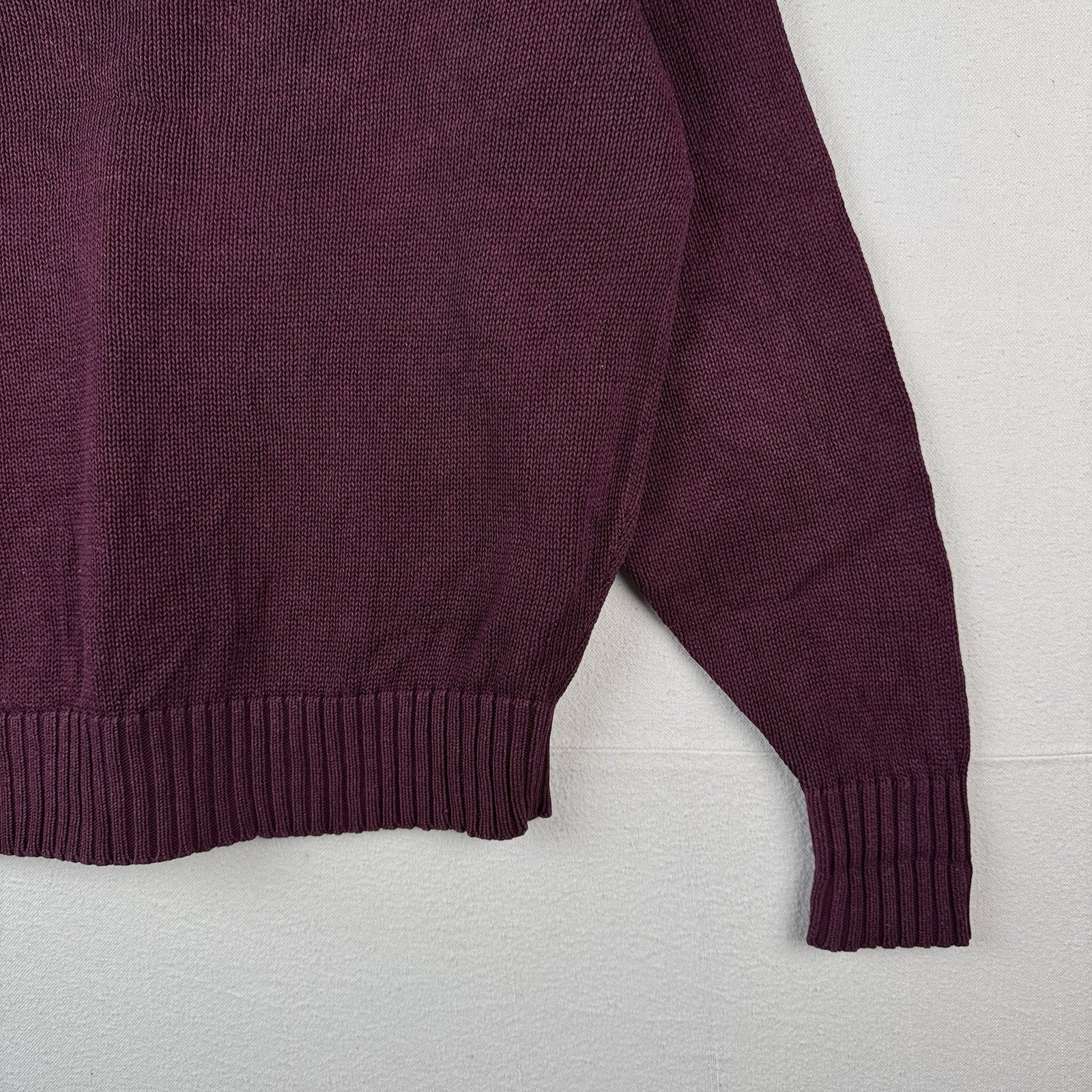 90’s Vintage Polo Ralph Lauren Sweater Men’s XL Eggplant Purple Cotton