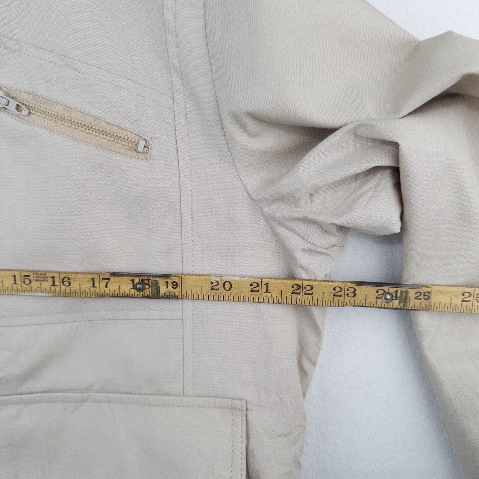 80’s Vtg Aberdeen Men’s M Tan Lightweight Field Jacket Full Zip Pockets