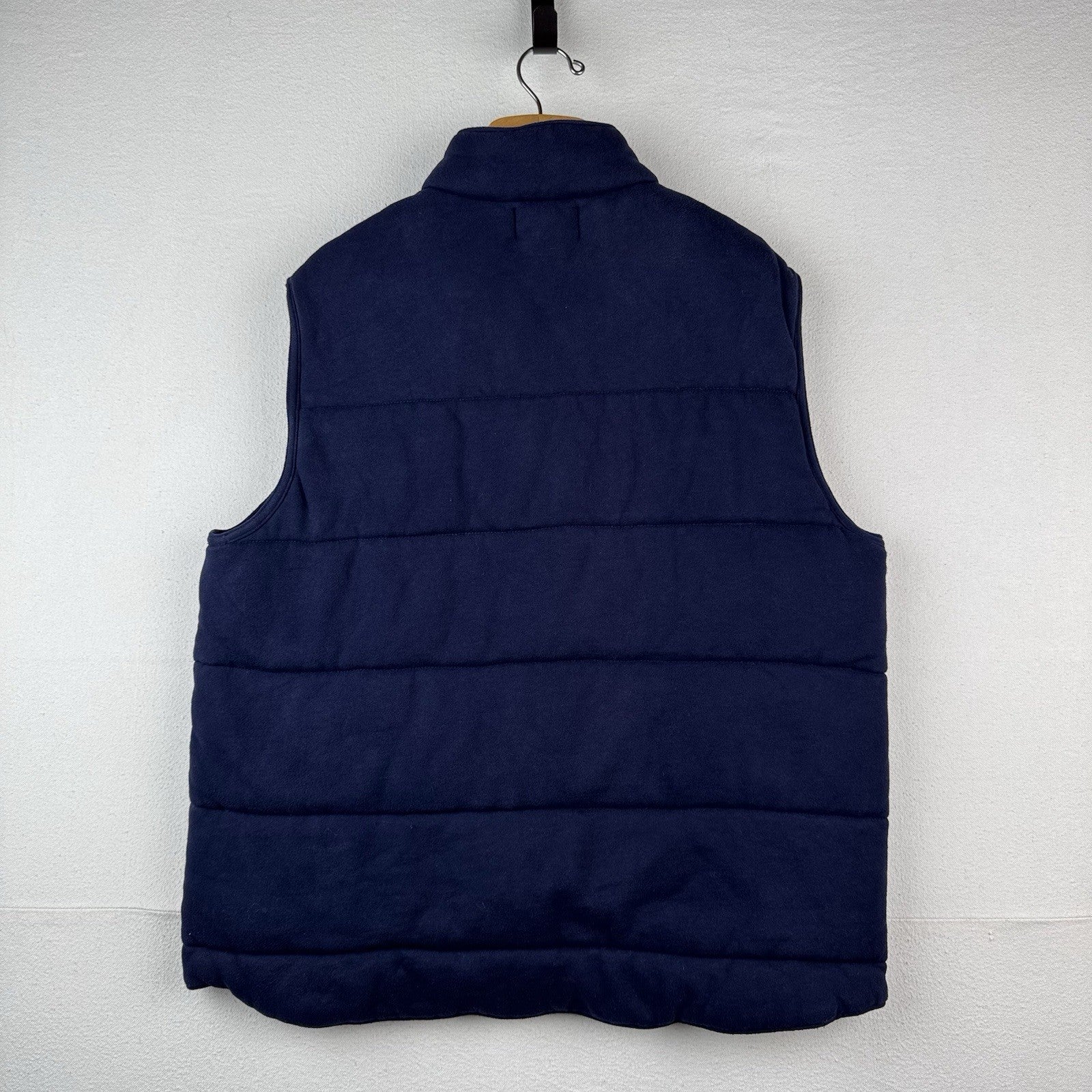90’s Vintage Polo Ralph Lauren Mens XL Cotton Puffer Vest Jacket Navy Blue *Read