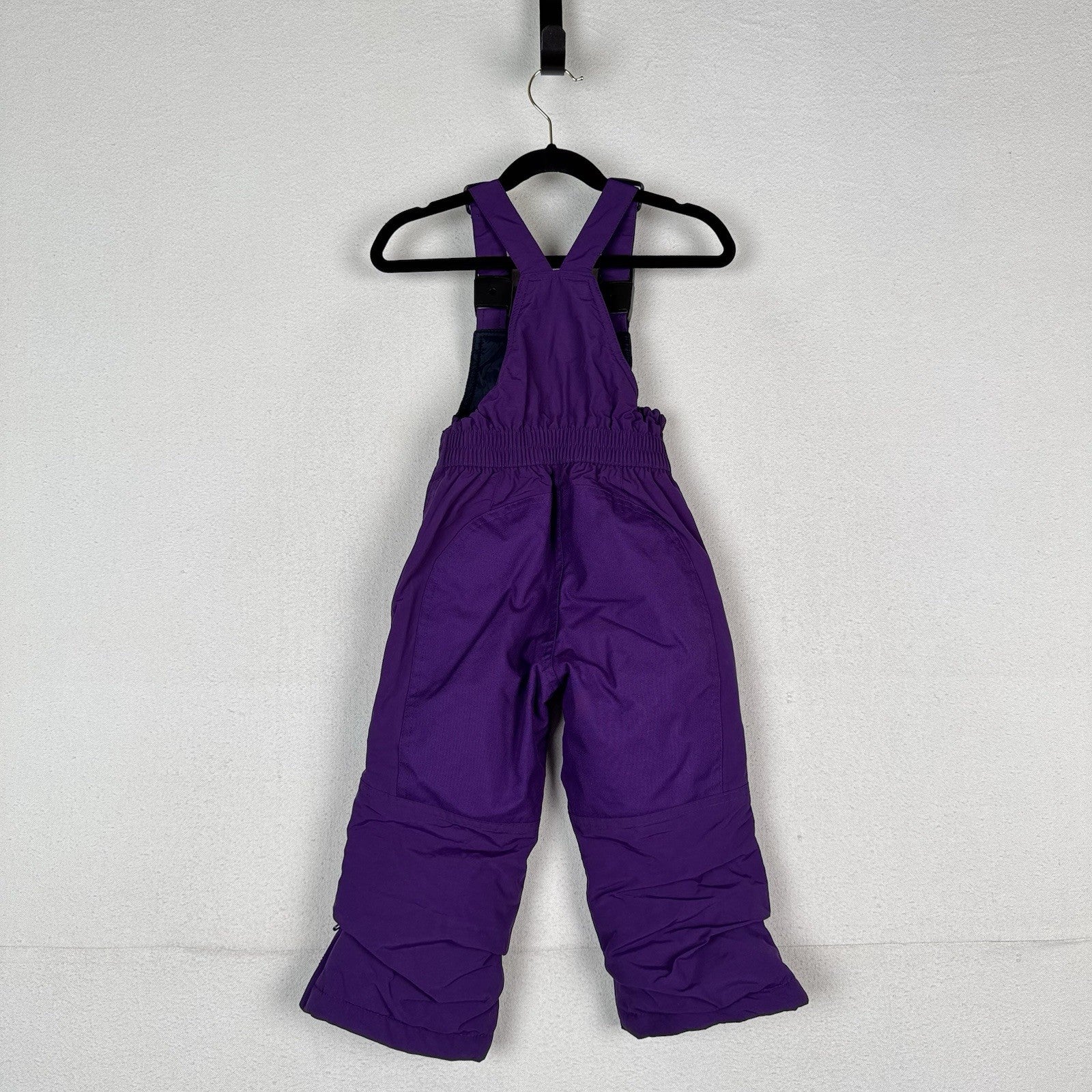 Lands End Squall Toddler 2T Insulated Snow Bib Purple Grow With Me Extendable