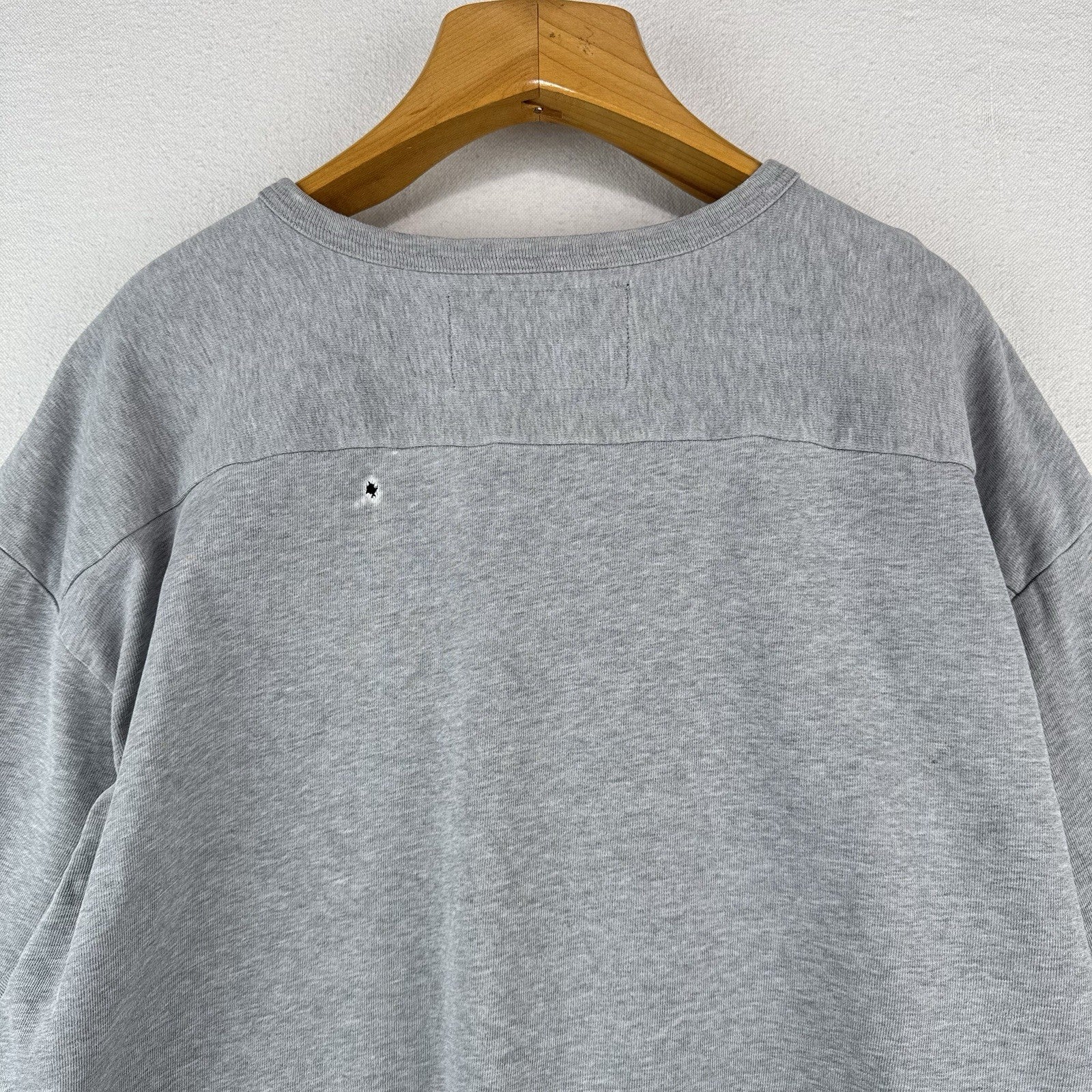 90’s Vtg Polo Ralph Lauren Hockey Gray Jersey Sweatshirt Mens 2XL *Distressed