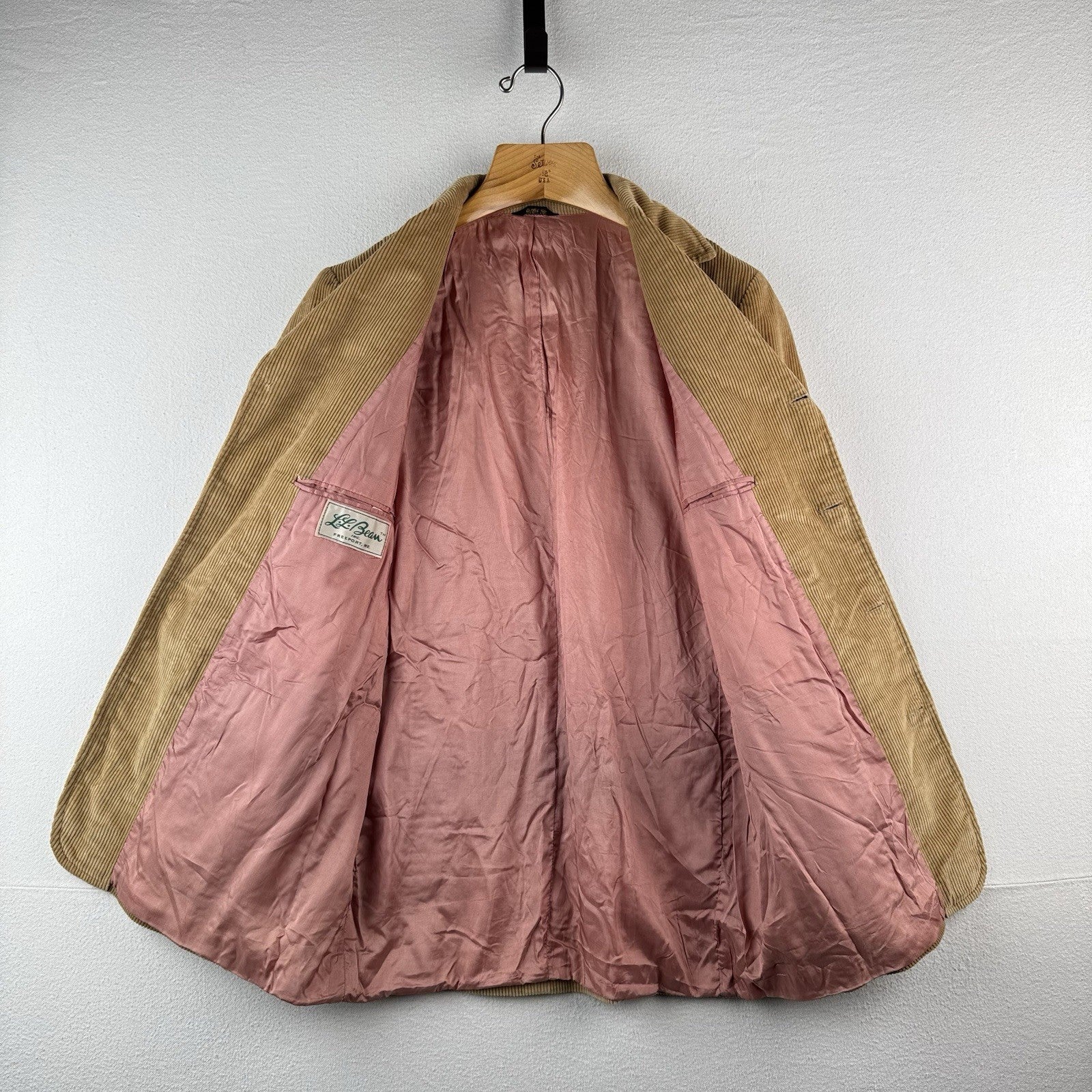60s/70s Vtg L.L. Bean Camel Corduroy Norfolk Field Jacket Men’s 40 (Fit 38”) USA