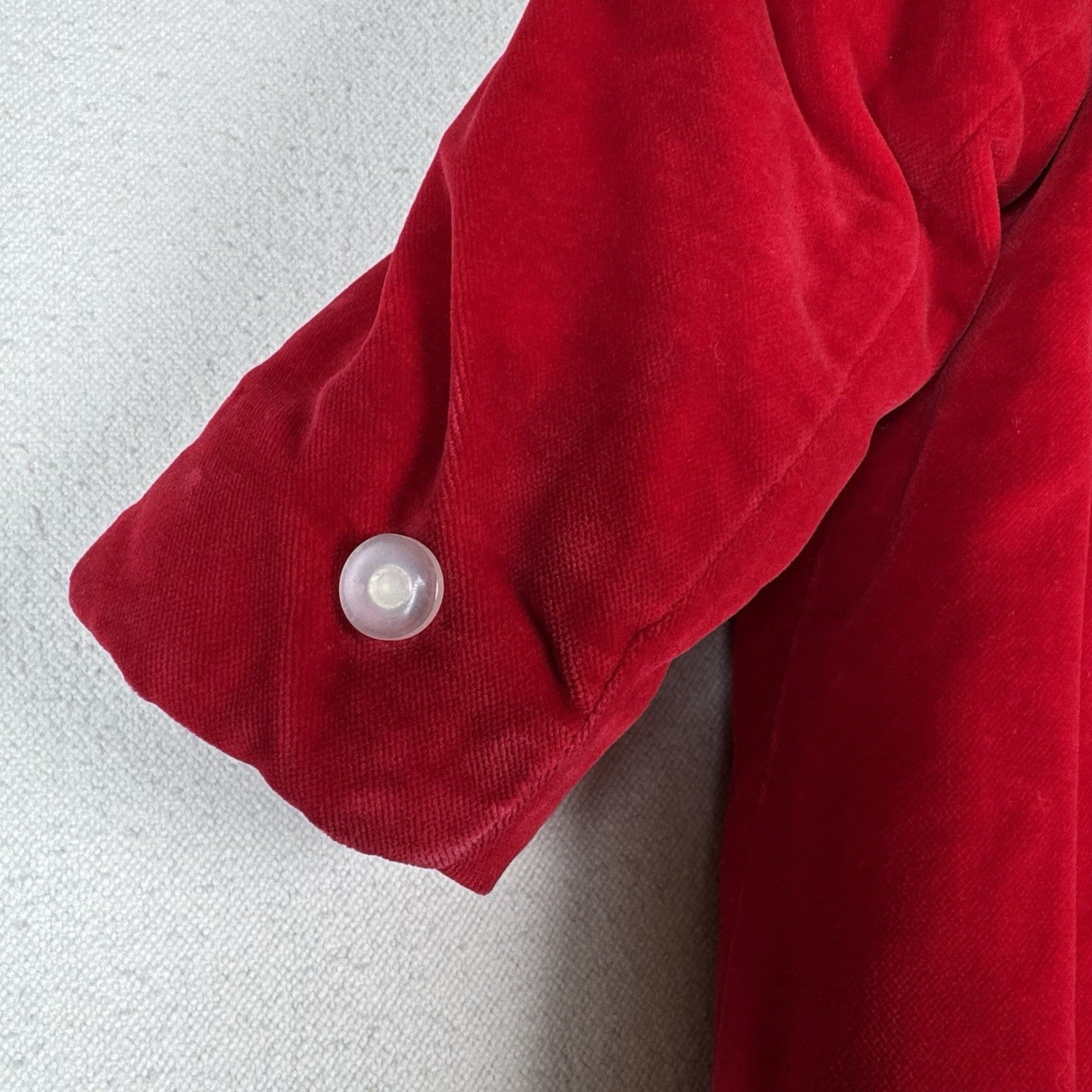 Vintage 60’s 70’s Red Velvet Swing Coat Fur Collar Made In Canada 3T Toddler