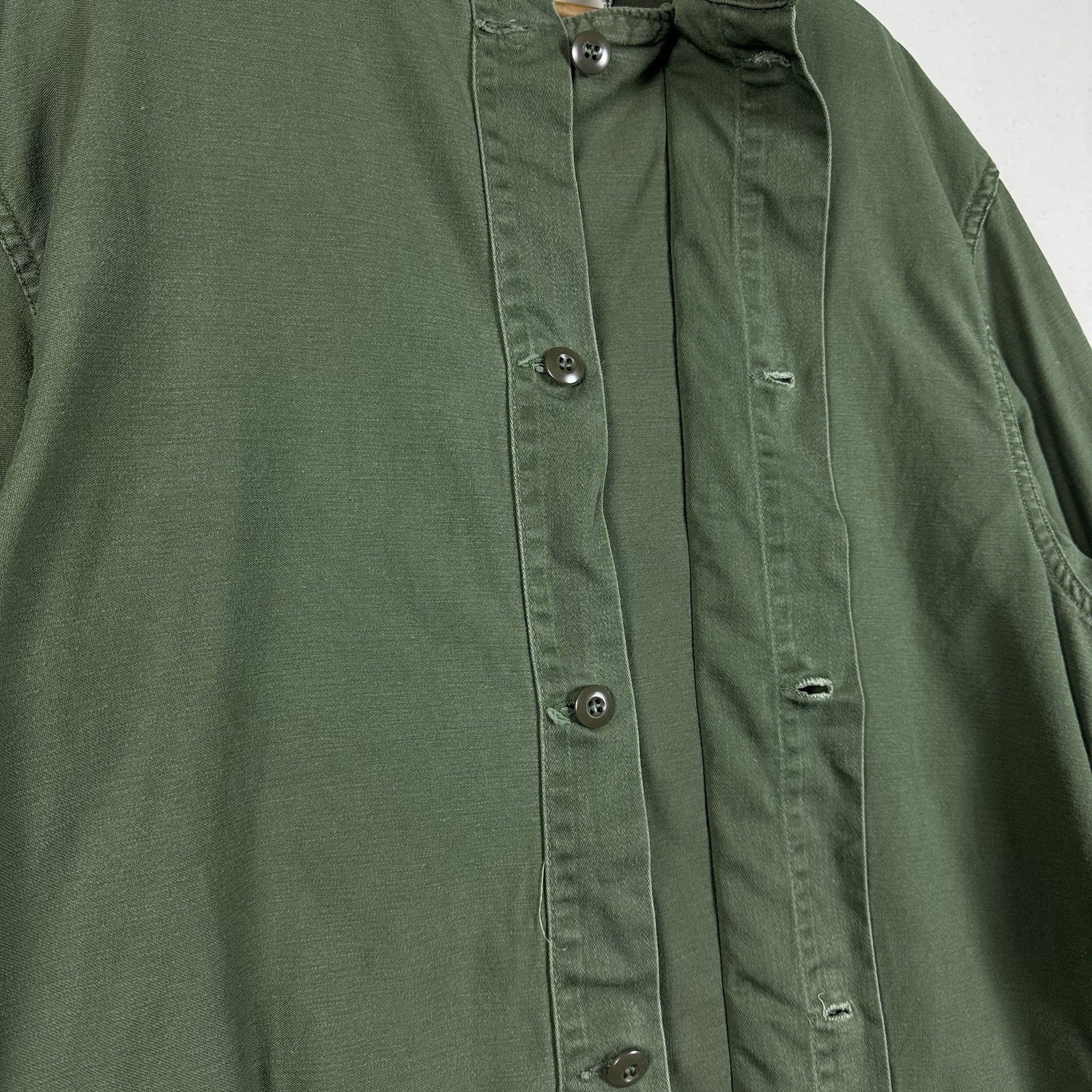 70s US Military Liner Shirt Chemical Protective Button Shirt Large 8415009008249