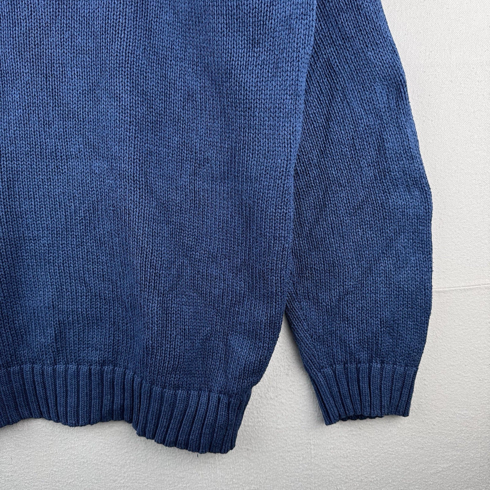 90’s Vintage Polo Ralph Lauren Sweater Men’s 3XLT Blue Knit Cotton
