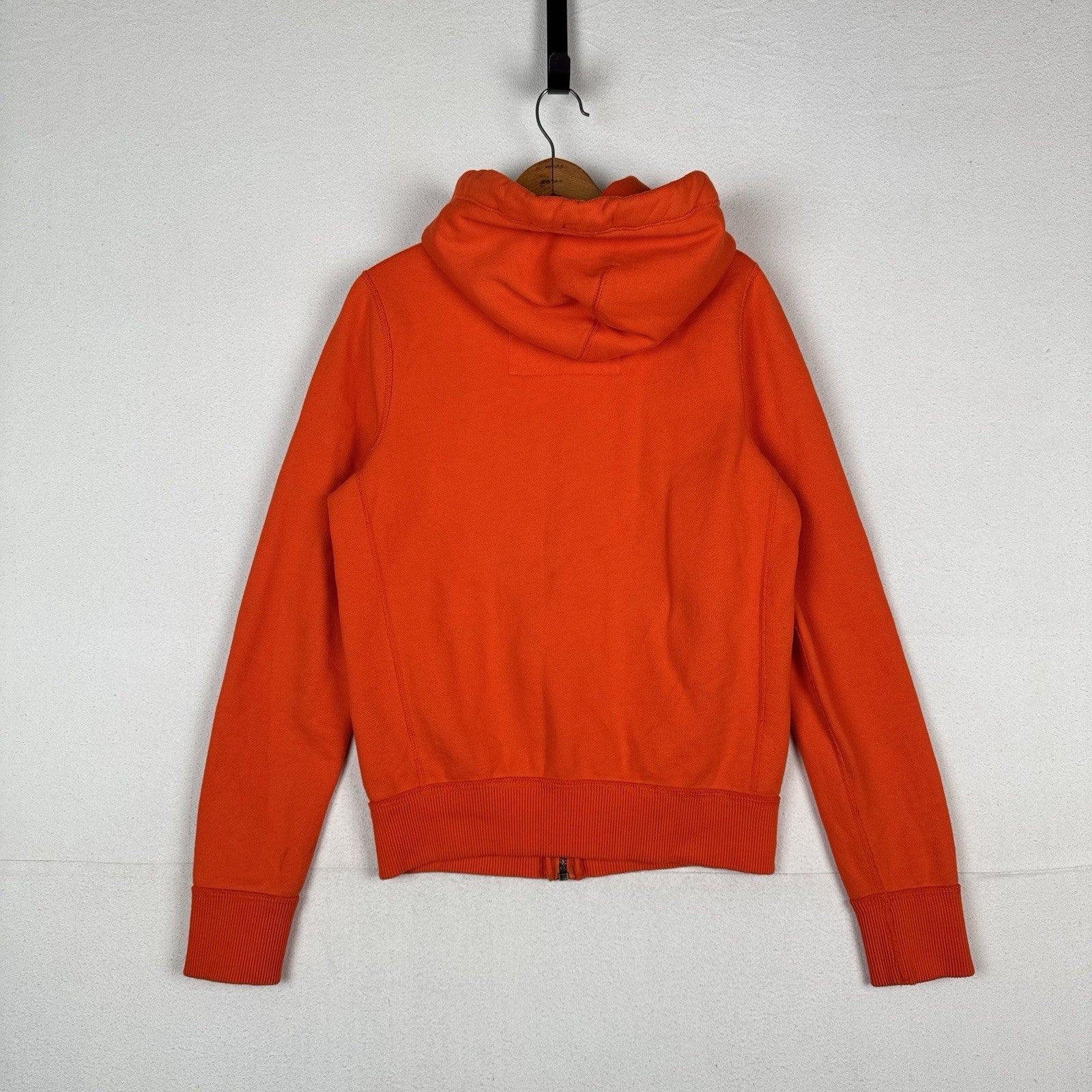 Vintage Abercrombie & Fitch NY Muscle High Cotton Zip Hoodie Orange Large