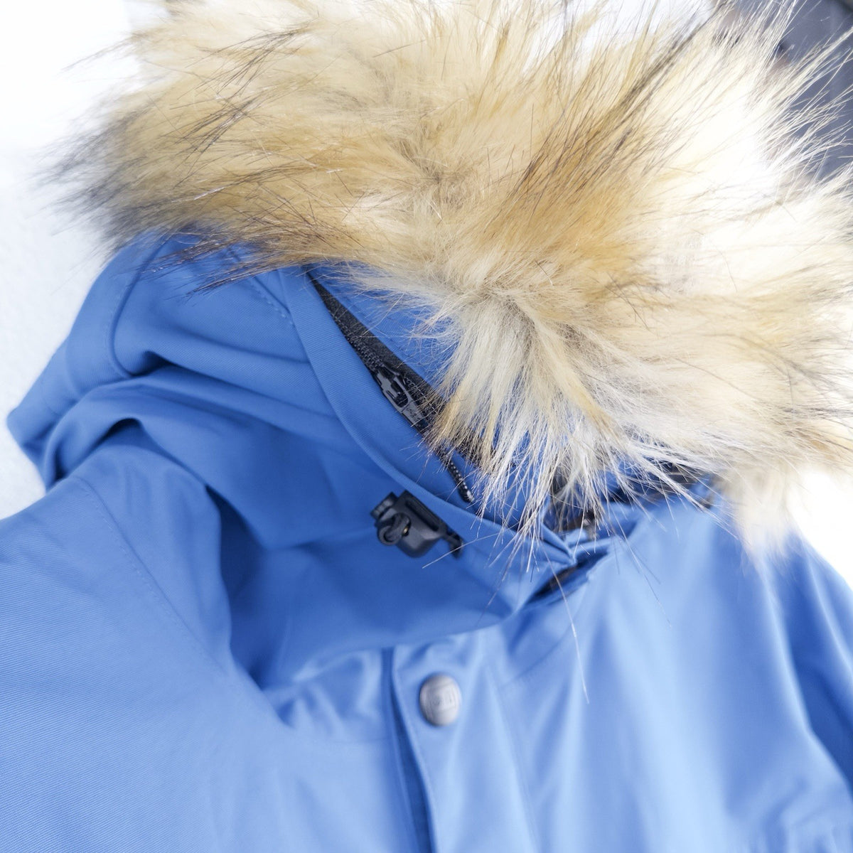 Lindblad Expeditions Men's XL Blue Parka Jacket Faux Fur Hood Waterproof Nat Geo