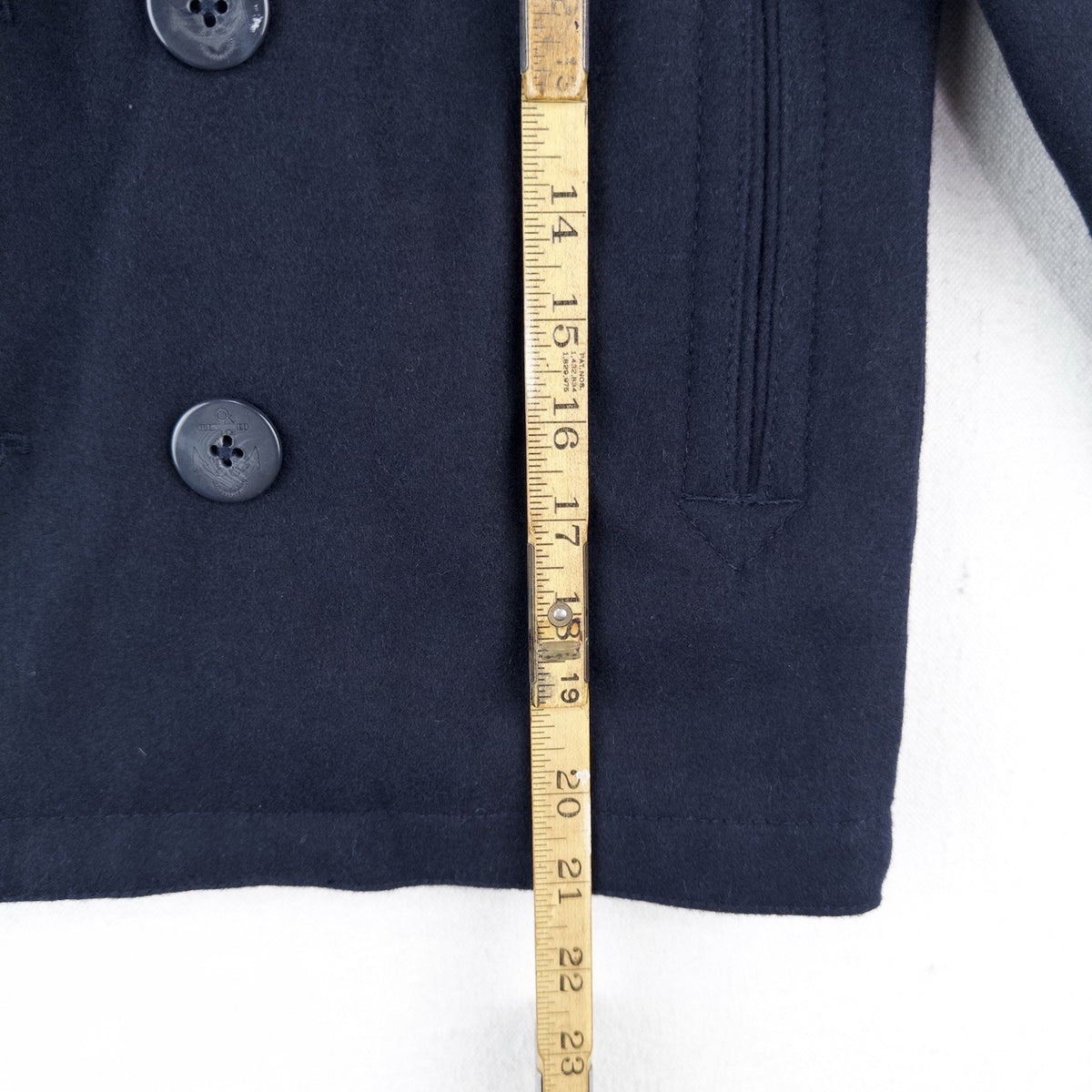 Old Navy Kids Small Navy Blue Wool Blend Peacoat Jacket *Missing Button