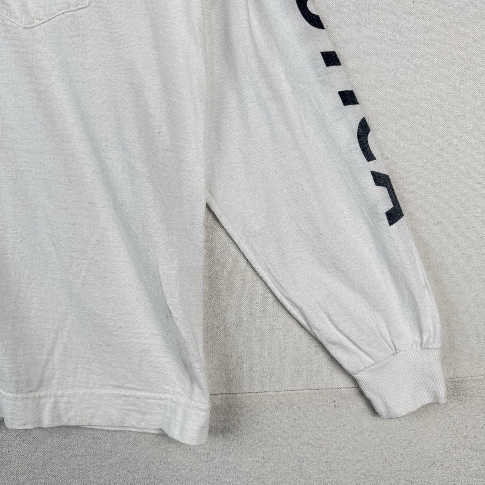 Vintage Nautica J-Class US2 Racing Men’s Large White Long Sleeve Pocket T-shirt
