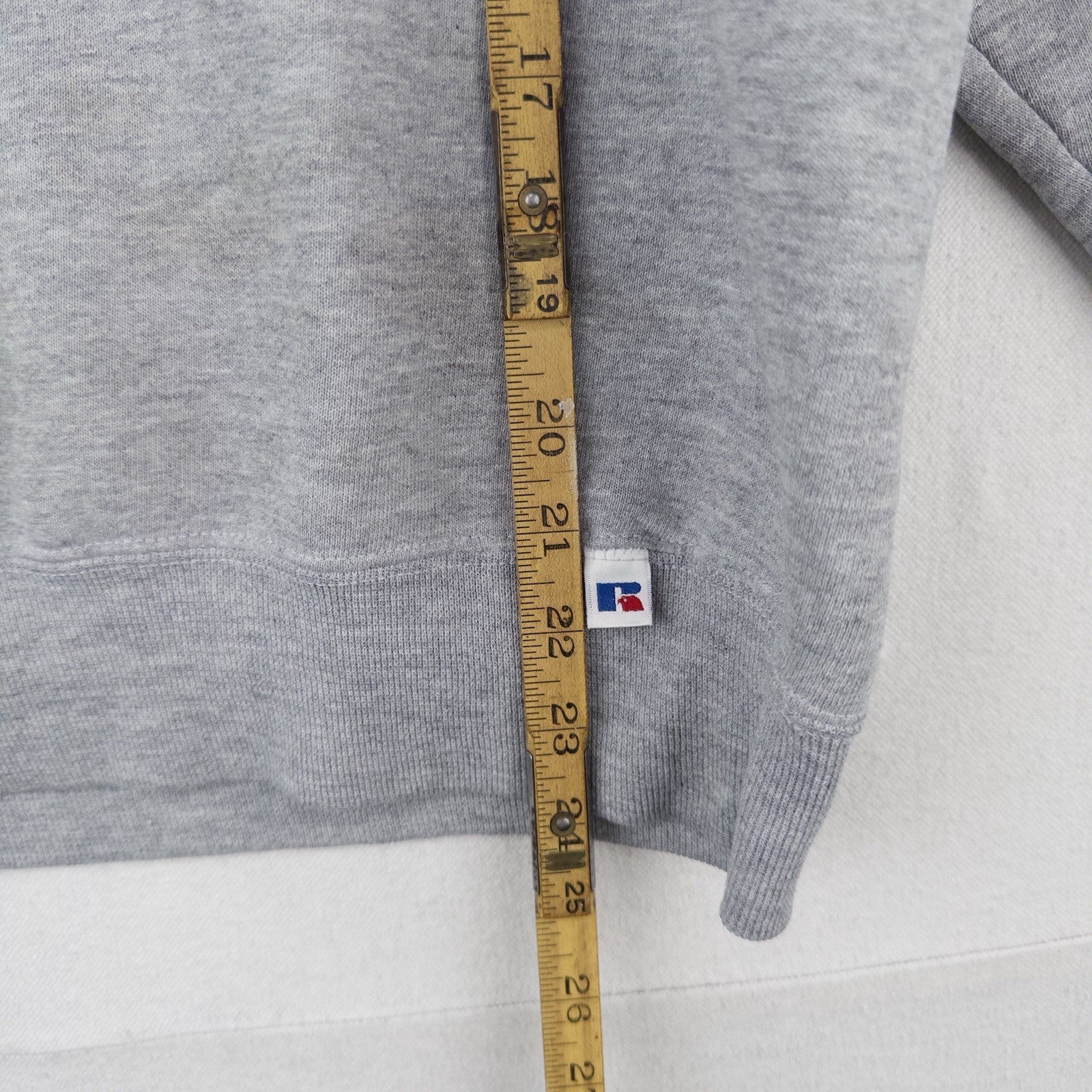 90’s Vtg Stanford Russell Gray Sweatshirt Mens Small Spellout Crewneck Made USA