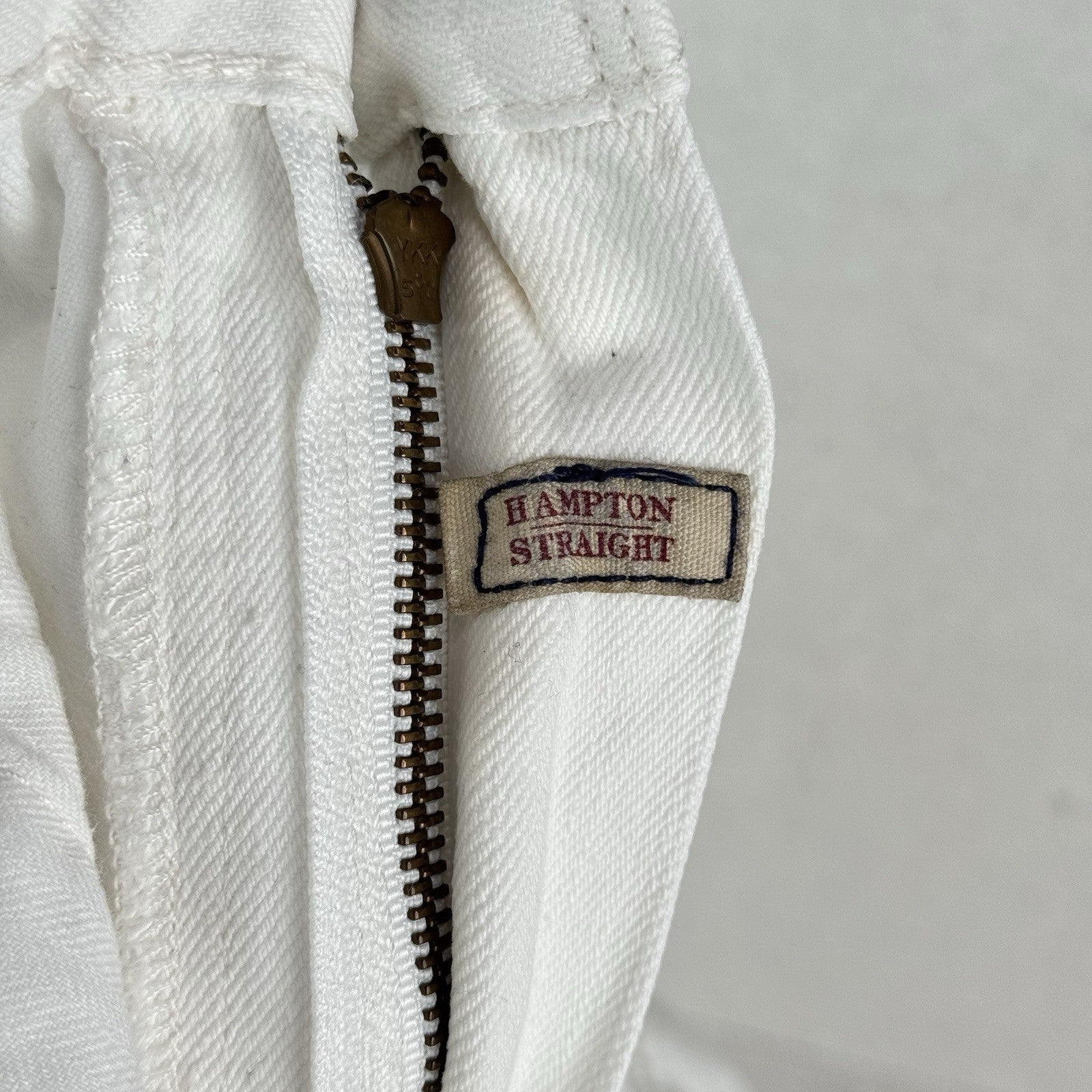 Polo Ralph Lauren Hampton Relaxed Straight 44Tx36 Tall White Denim Jeans