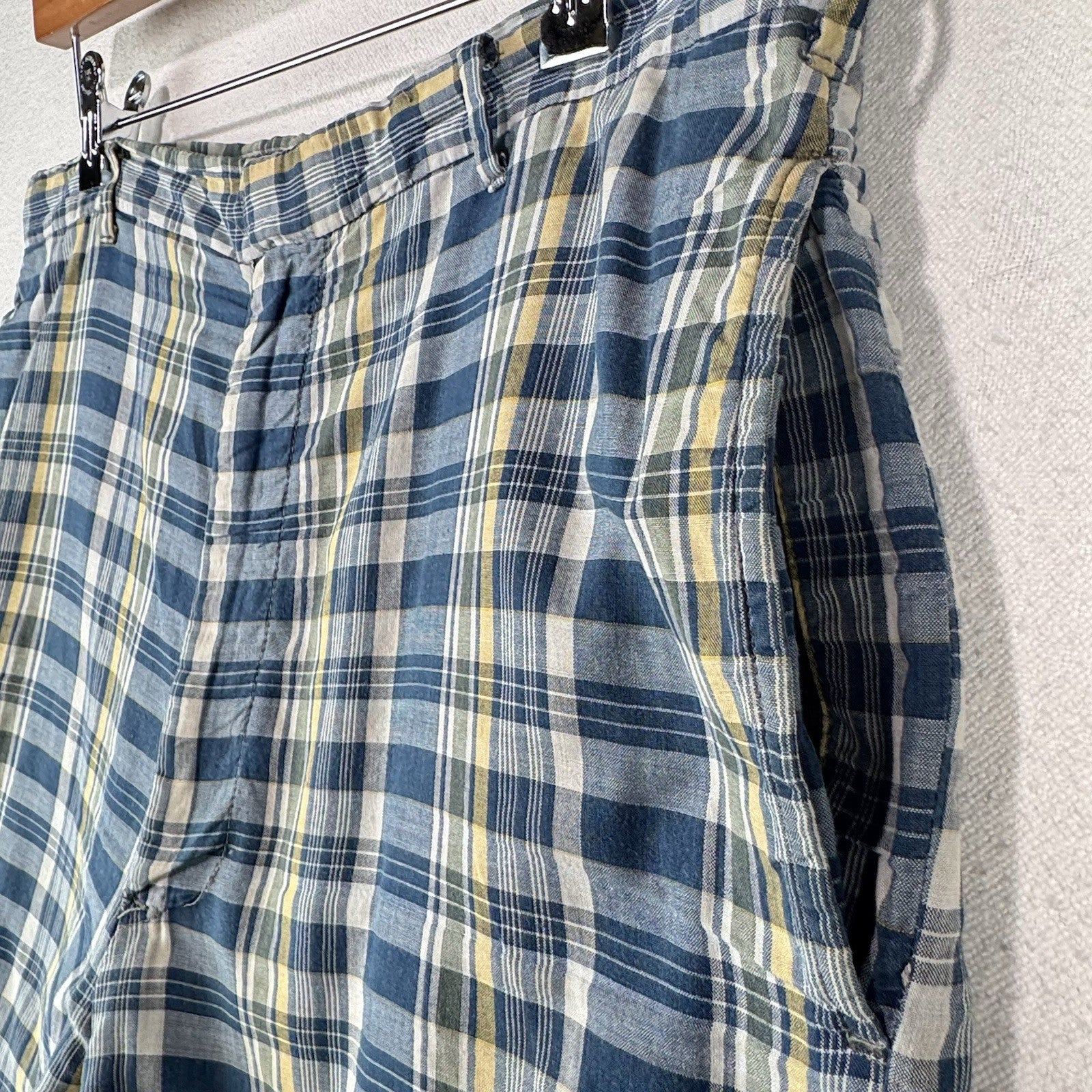 50s 60s Vtg Key Club Sanforized Madras Shorts Mens 32x8 Golf Tapered Fit
