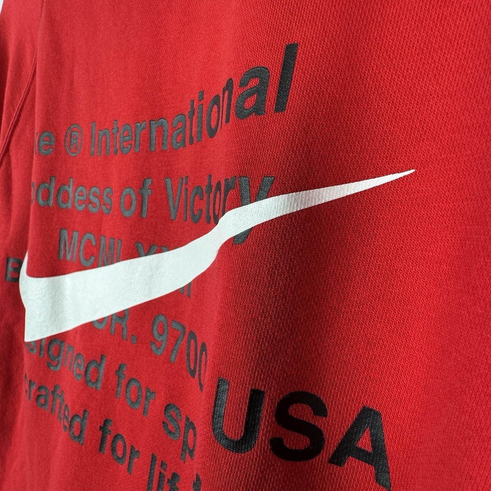 Nike Sweatshirt Double Goddess Of Victory French Terry Crewneck Men’s Large