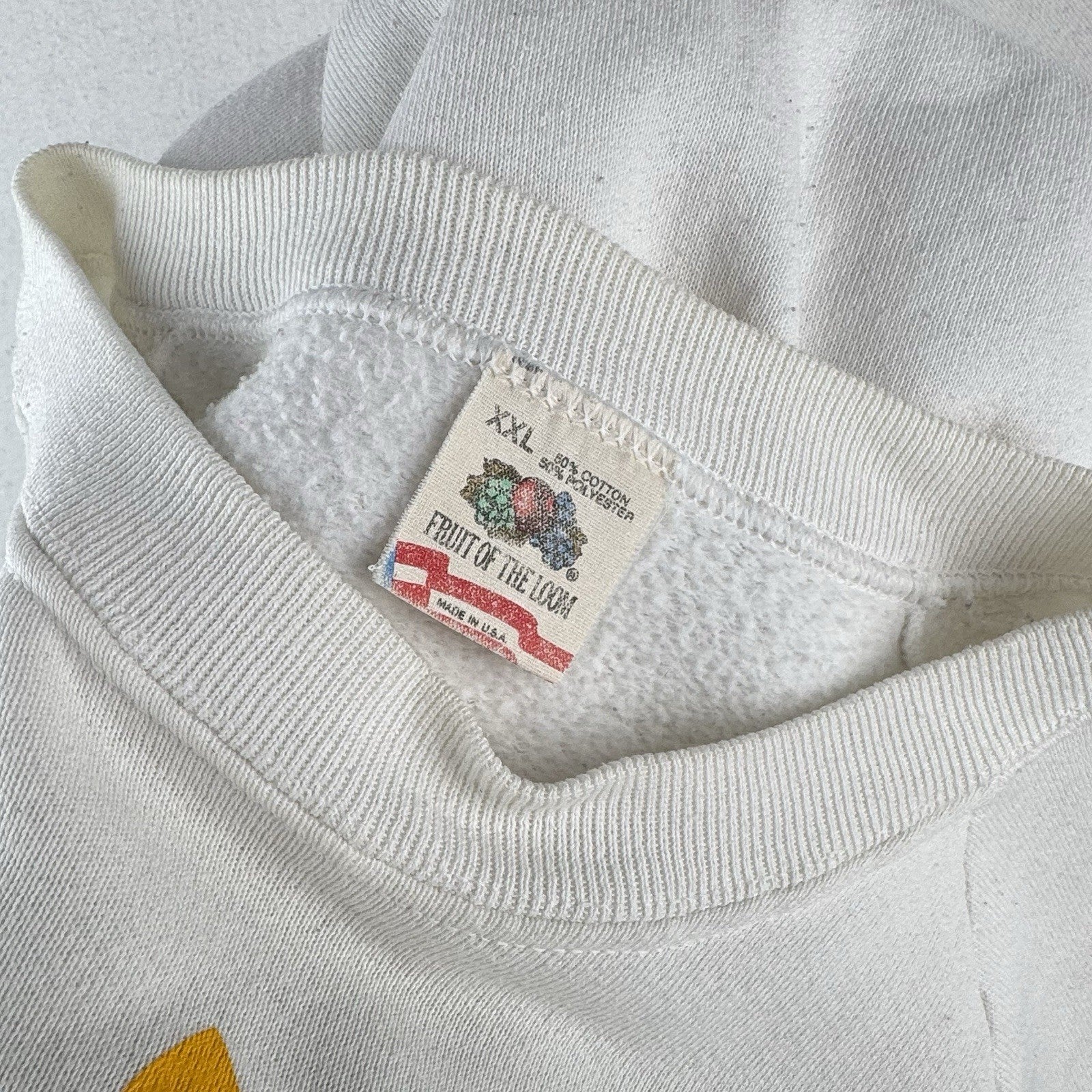 90’s Vtg Bombay Bicycling Club Restaurant Sweatshirt Men’s 2XL White Made In USA
