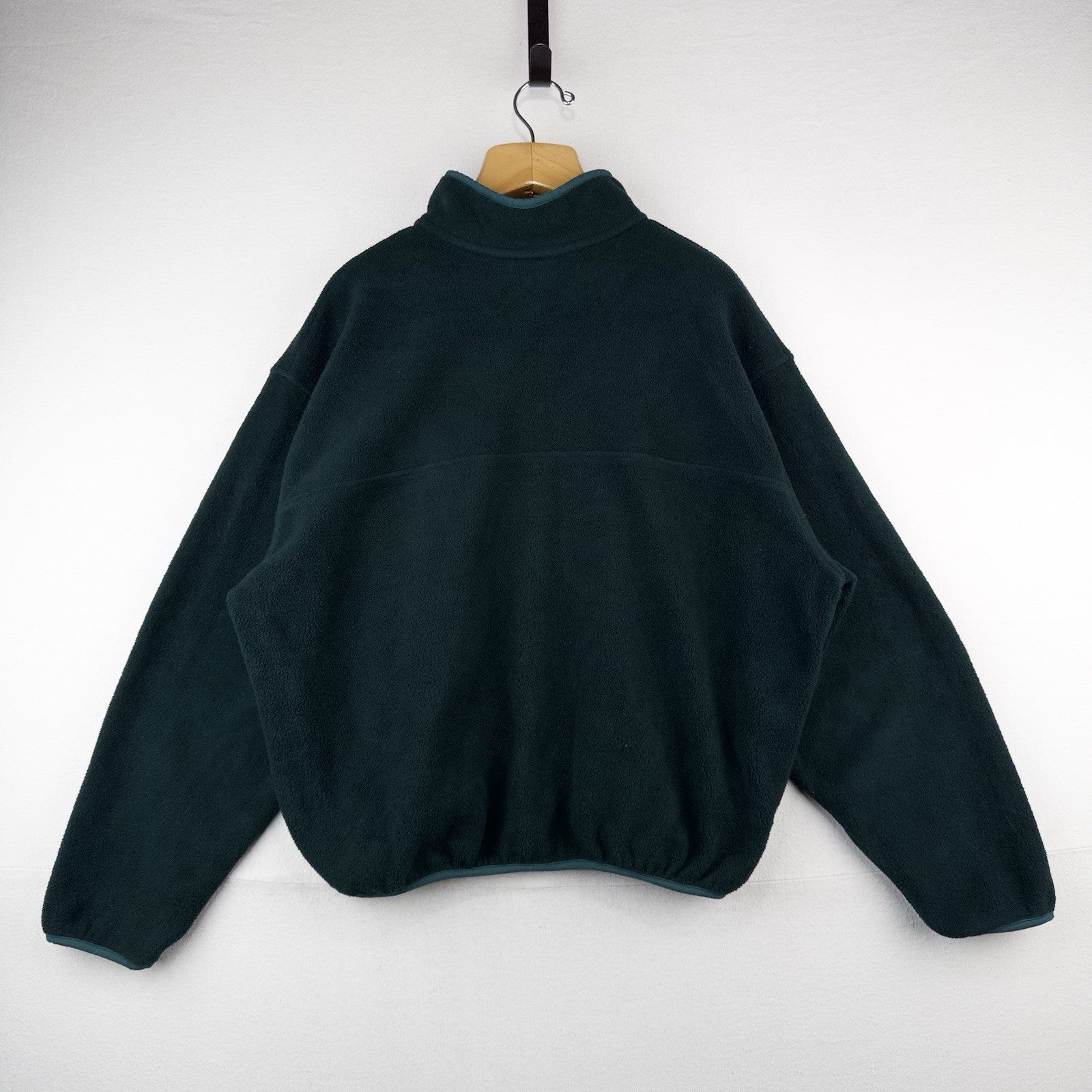 80’s Vtg LL Bean Snap Green Fleece Cursive Logo Pullover Men’s 2XL (54) USA