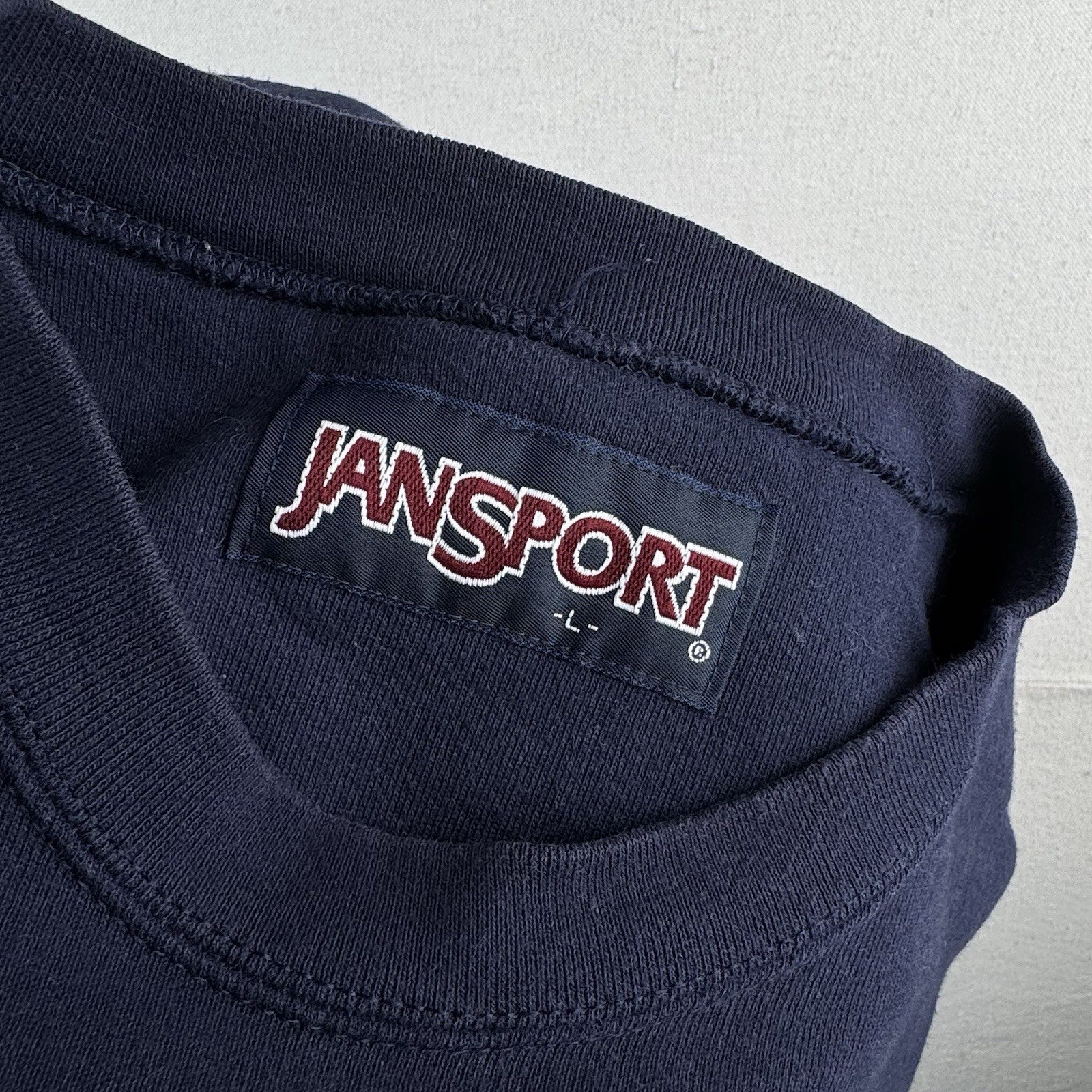 90’s Vtg JanSport Univ Notre Dame Alumni Crew  Embroidered Sweatshirt L Blue