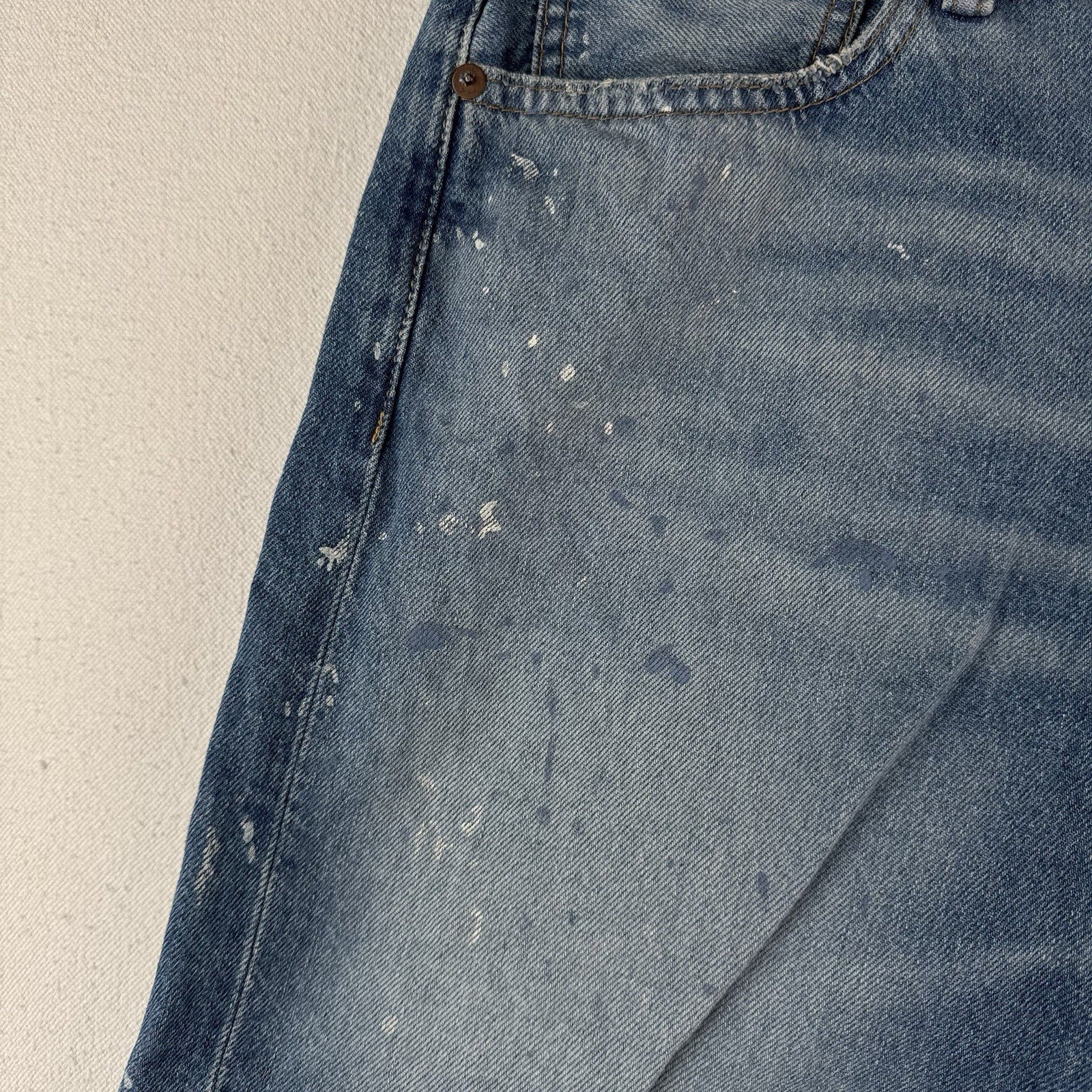 Polo Ralph Lauren Classic Fit Denim Shorts Men’s 32x8 Distressed Paint Splatter