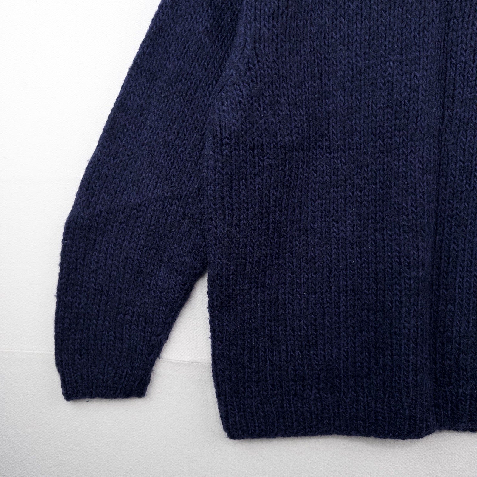90’s Vtg LL Bean Wool Sweater Chunky Blue Knit Classic Minimalist Women’s XL
