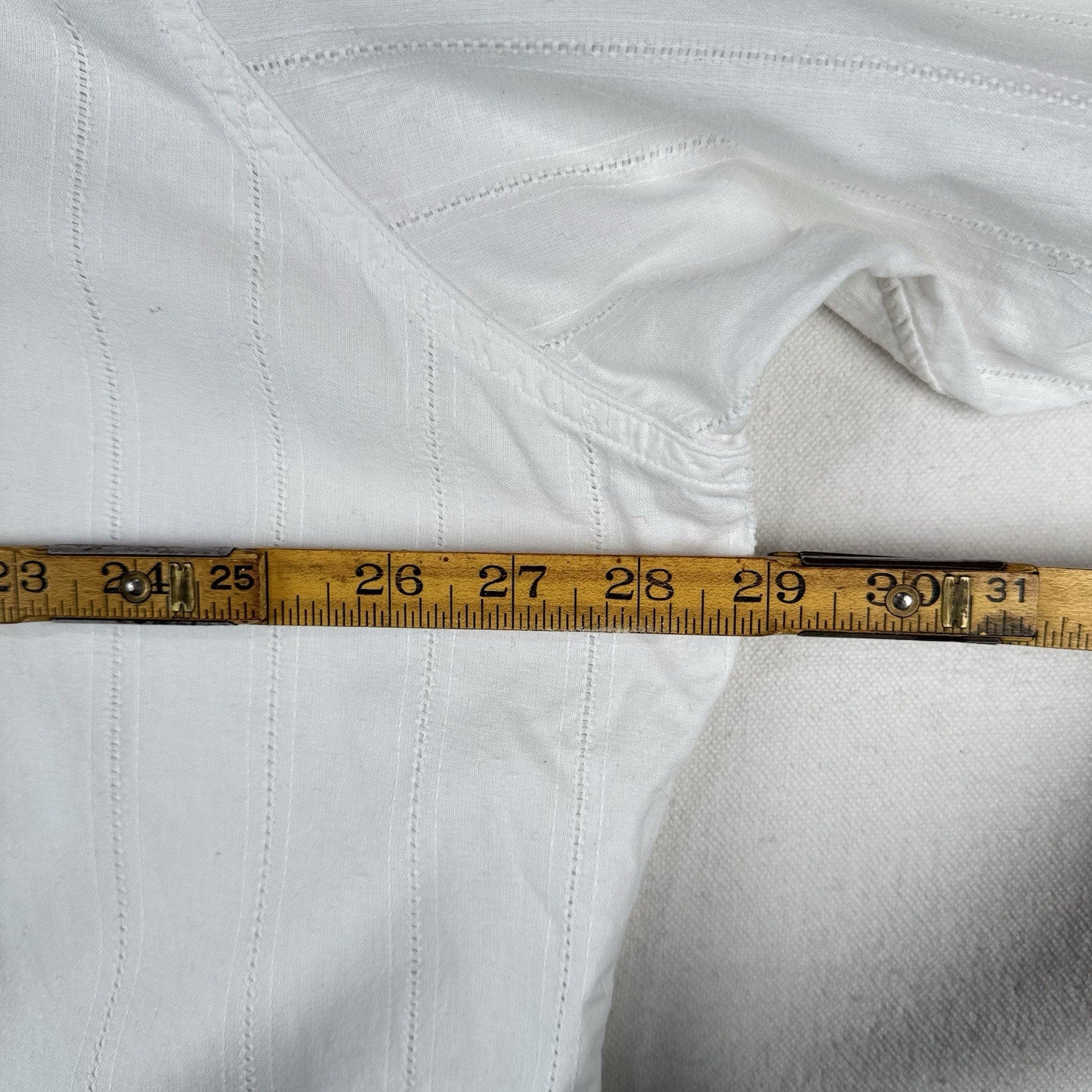 Vtg Polo Ralph Lauren Mens 2XL Chapman White Dobby Button Up Shirt 100% Cotton