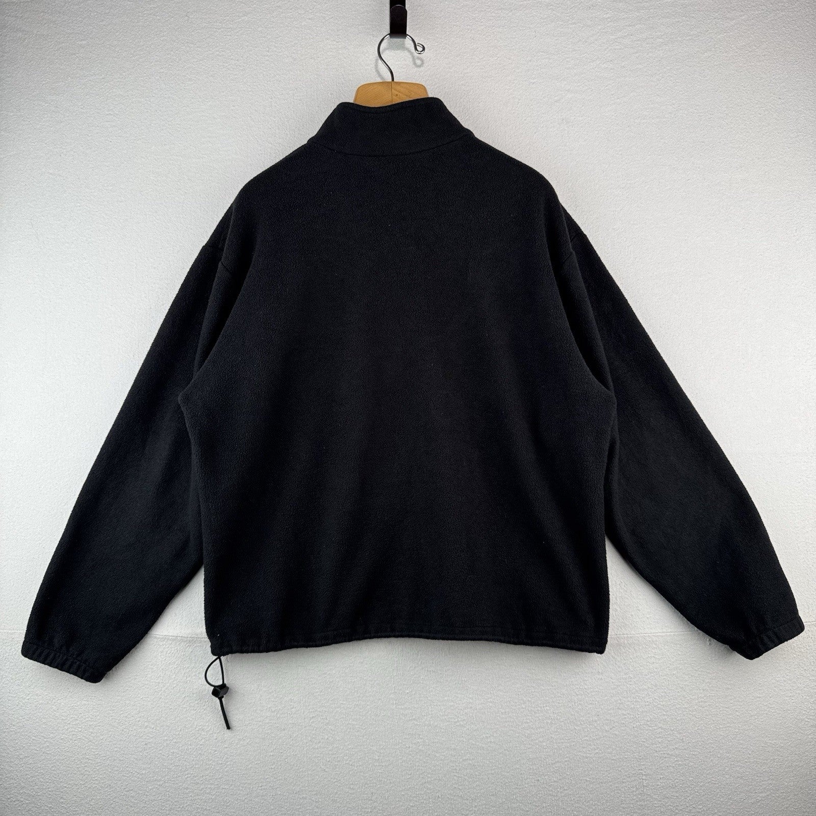 90’s Vtg J. Crew Oarsman Black Fleece Pullover 1/4 Zip Men’s Large Made in USA