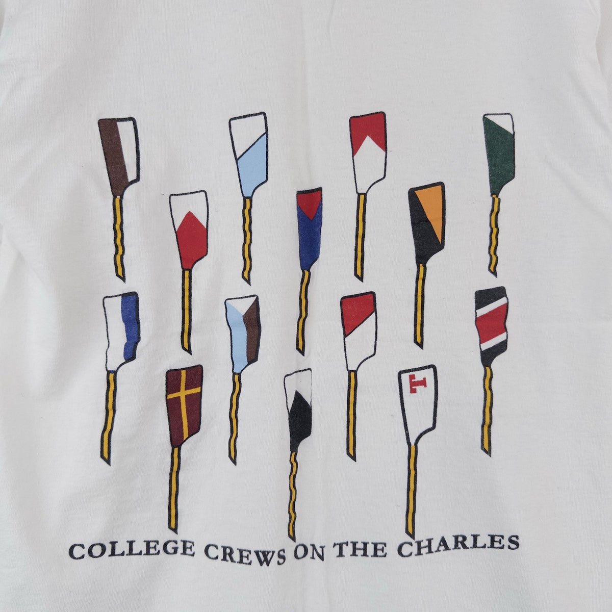 Champion Harvard Crew Long Sleeve T-shirt Oars Graphic Men’s Small White