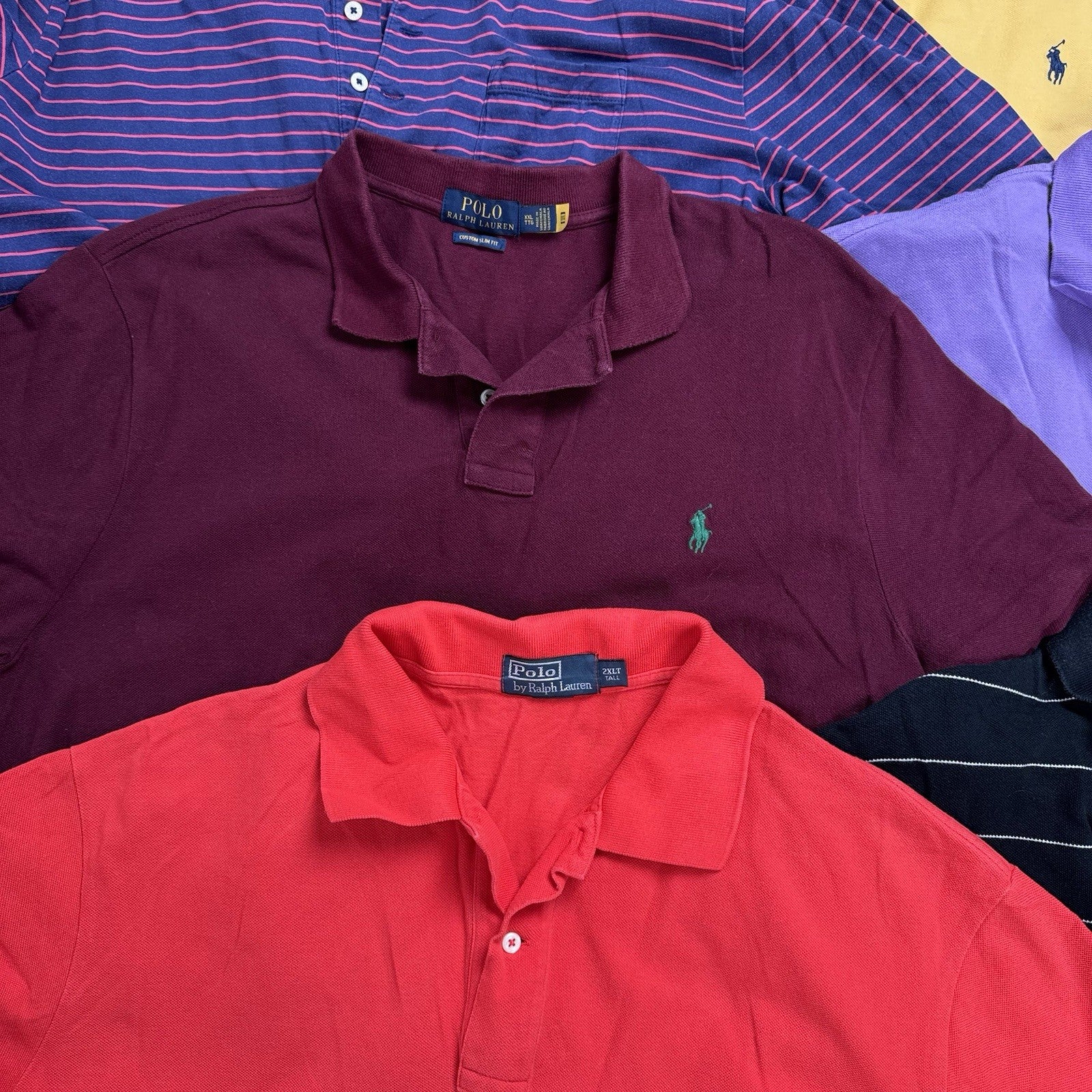 Lot of 10 Polo Ralph Lauren Short Sleeve Shirts Wholesale Box XL, 2XL, 2XB, 2XLT