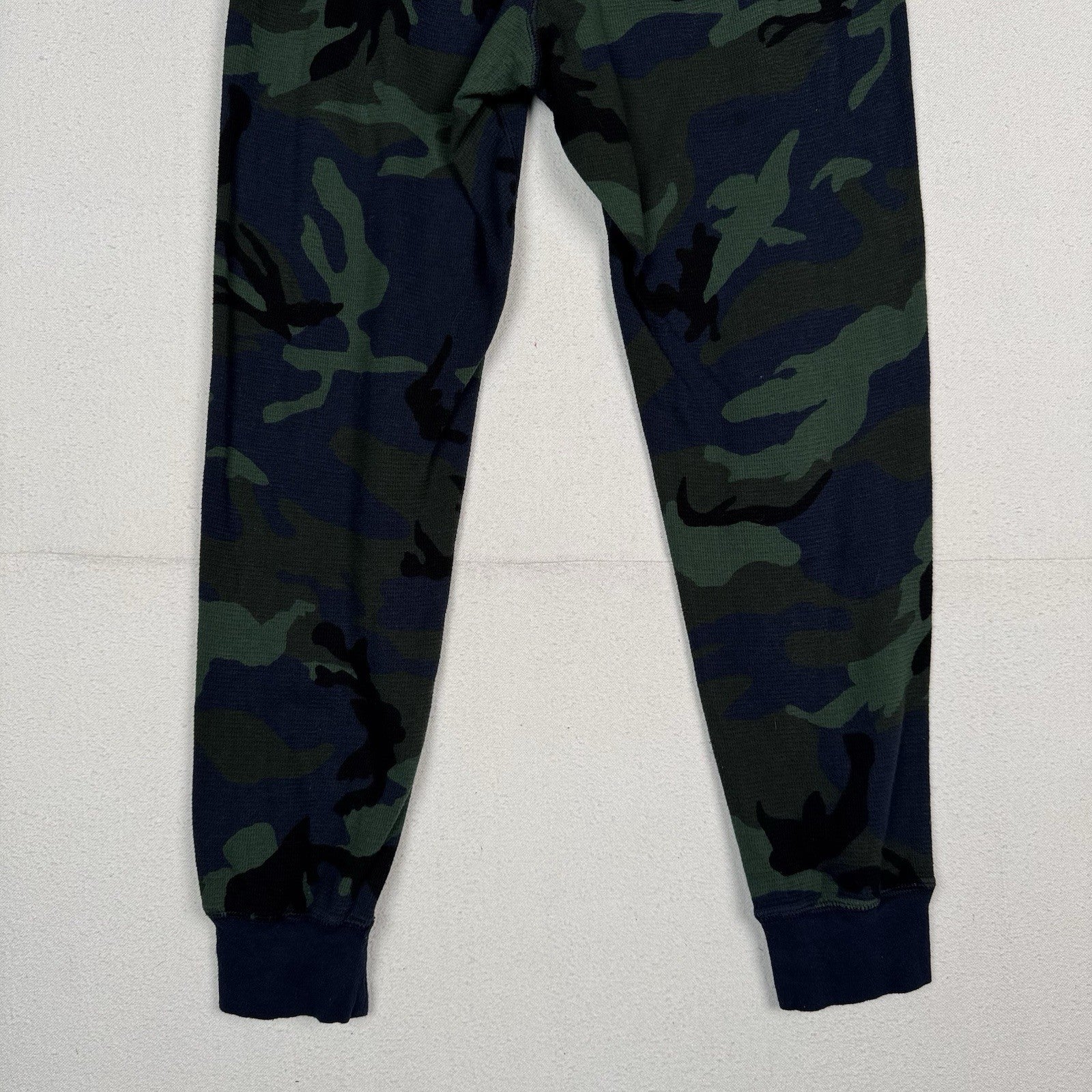 Polo Ralph Lauren Men's Navy Camo Waffle Knit Thermal Sleep Jogger Pants Large L