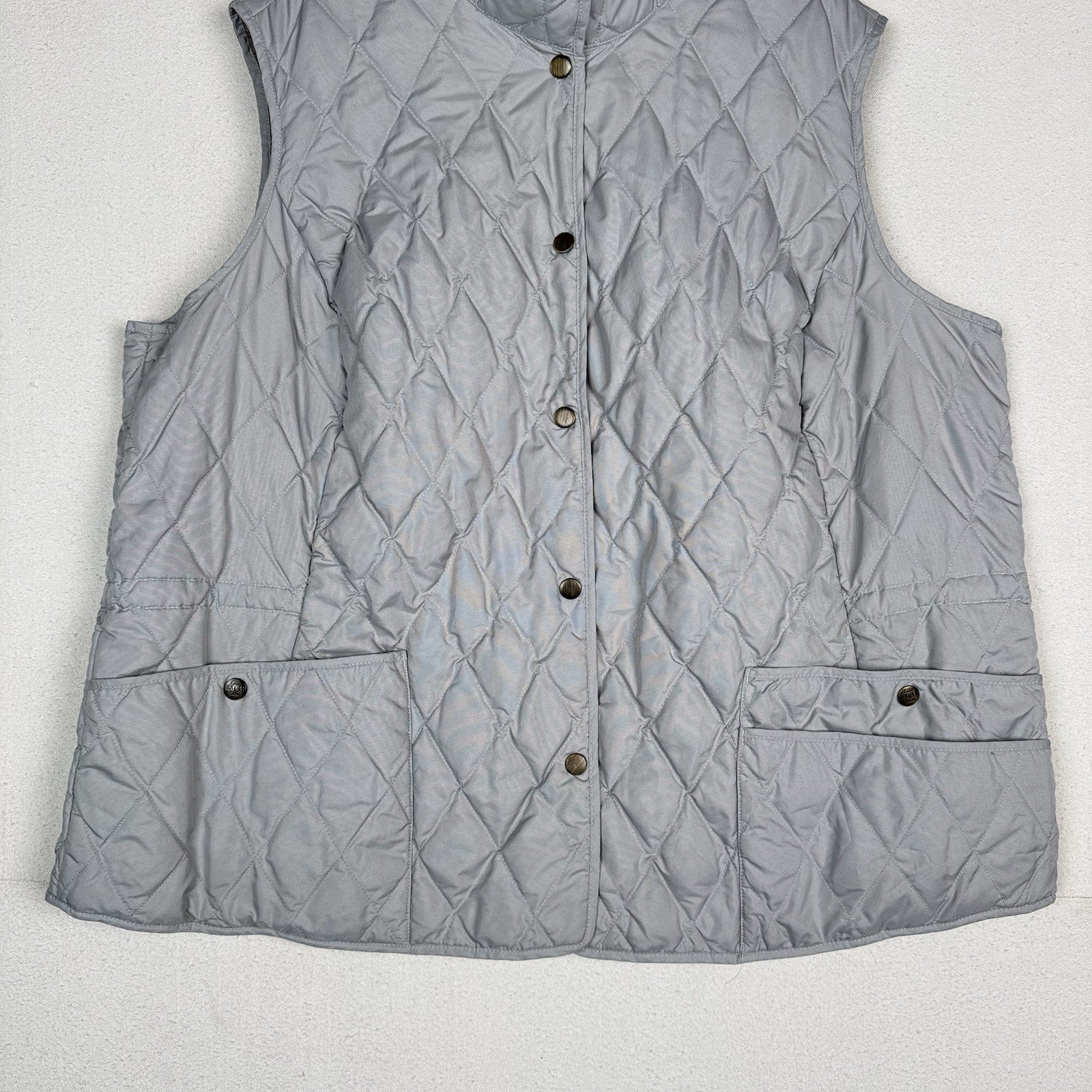 Eddie Bauer Women’s 3X Grey EB550 Premium Goose Down Cold Weather Vest