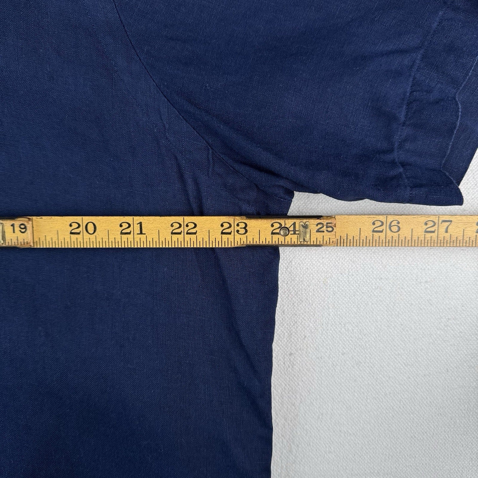 Polo Ralph Lauren Blue Men’s Large Linen Button Up Shirt Short Sleeve