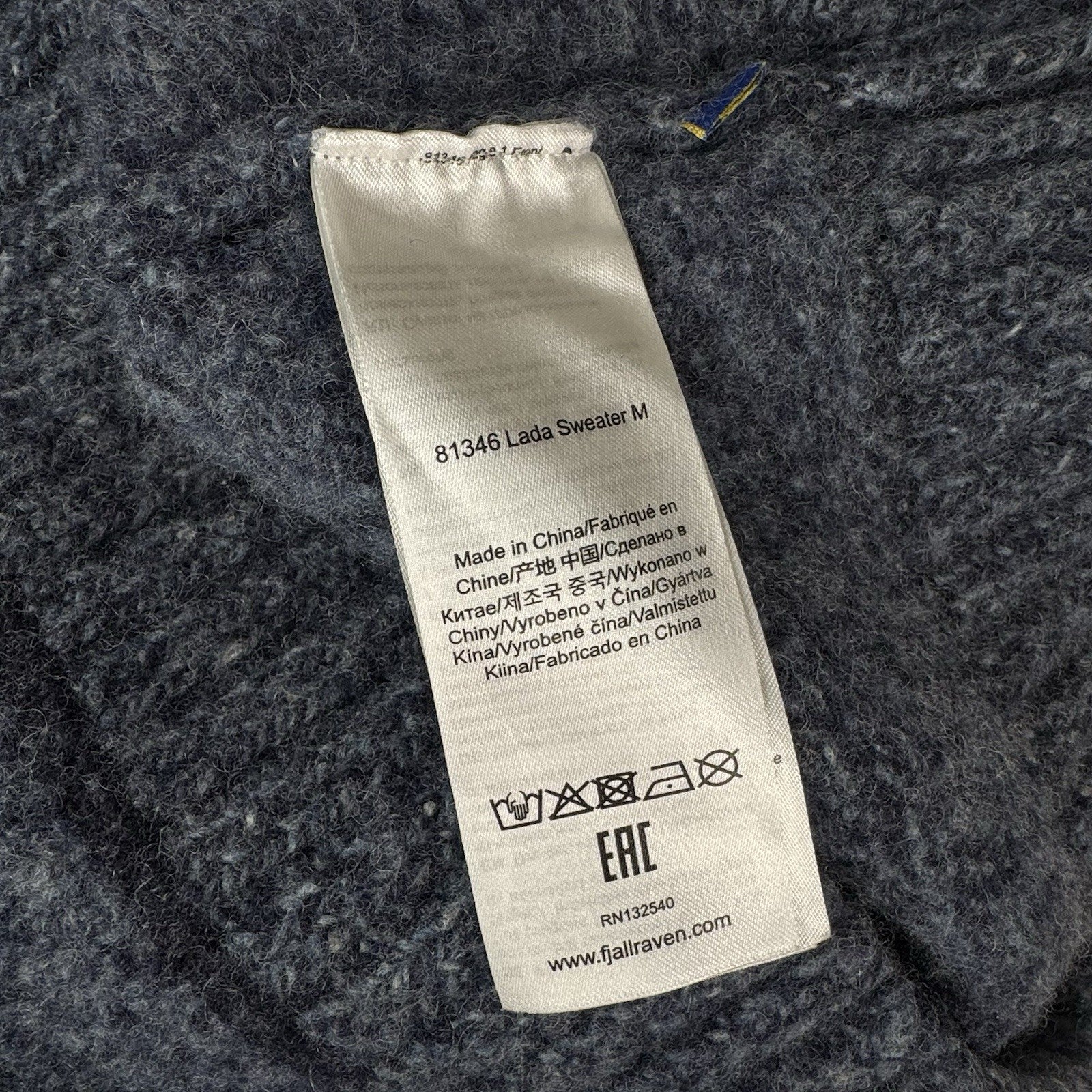 Fjallraven Lada Wool Blend Shawl Collar Sweater Fits Men XS/Youth L *Read=Felted
