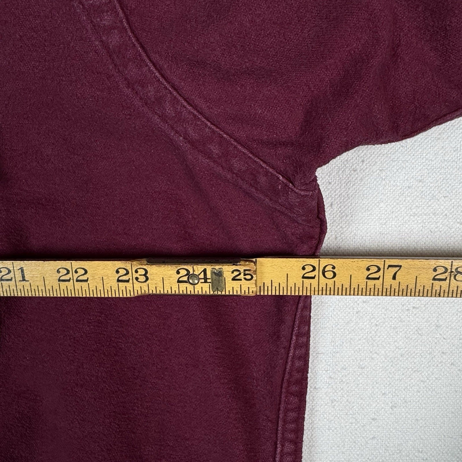 Vintage L.L. Bean Men’s XL Chamois Heavy Flannel Shirt Burgundy Made in USA