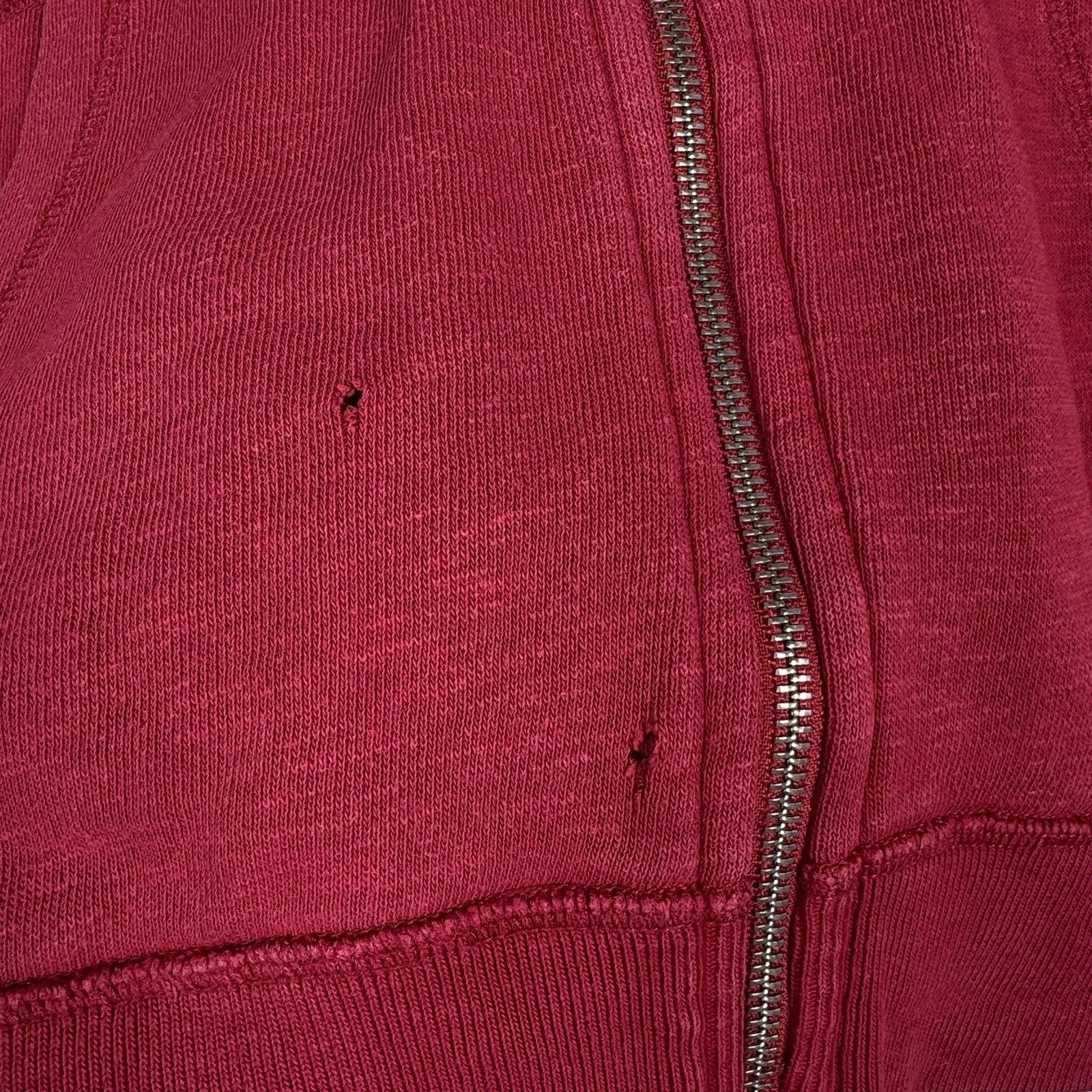 Abercrombie & Fitch A&F Spellout Hoodie Men’s XL Red Jacket Full Zip *Read