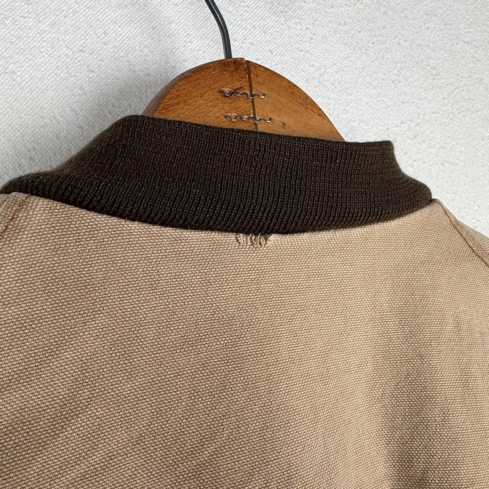 Vintage Liberty Rugged Outdoor Mens M/L Canvas Work Jacket Coat Tan *Distressed