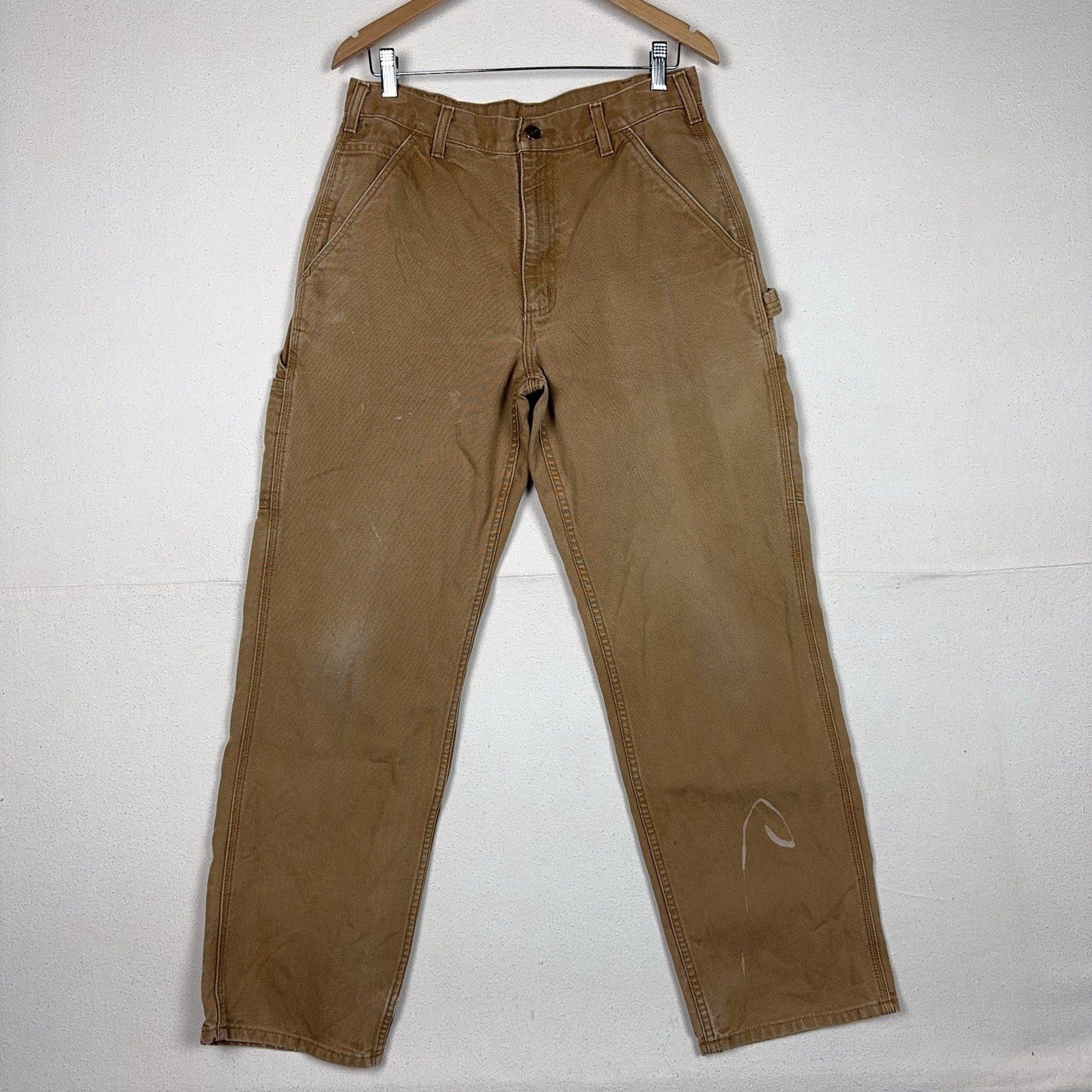 Carhartt Pants Men’s 32x32 Carpenter B11 BRN Wide Leg Brown Duck Canvas Workwear