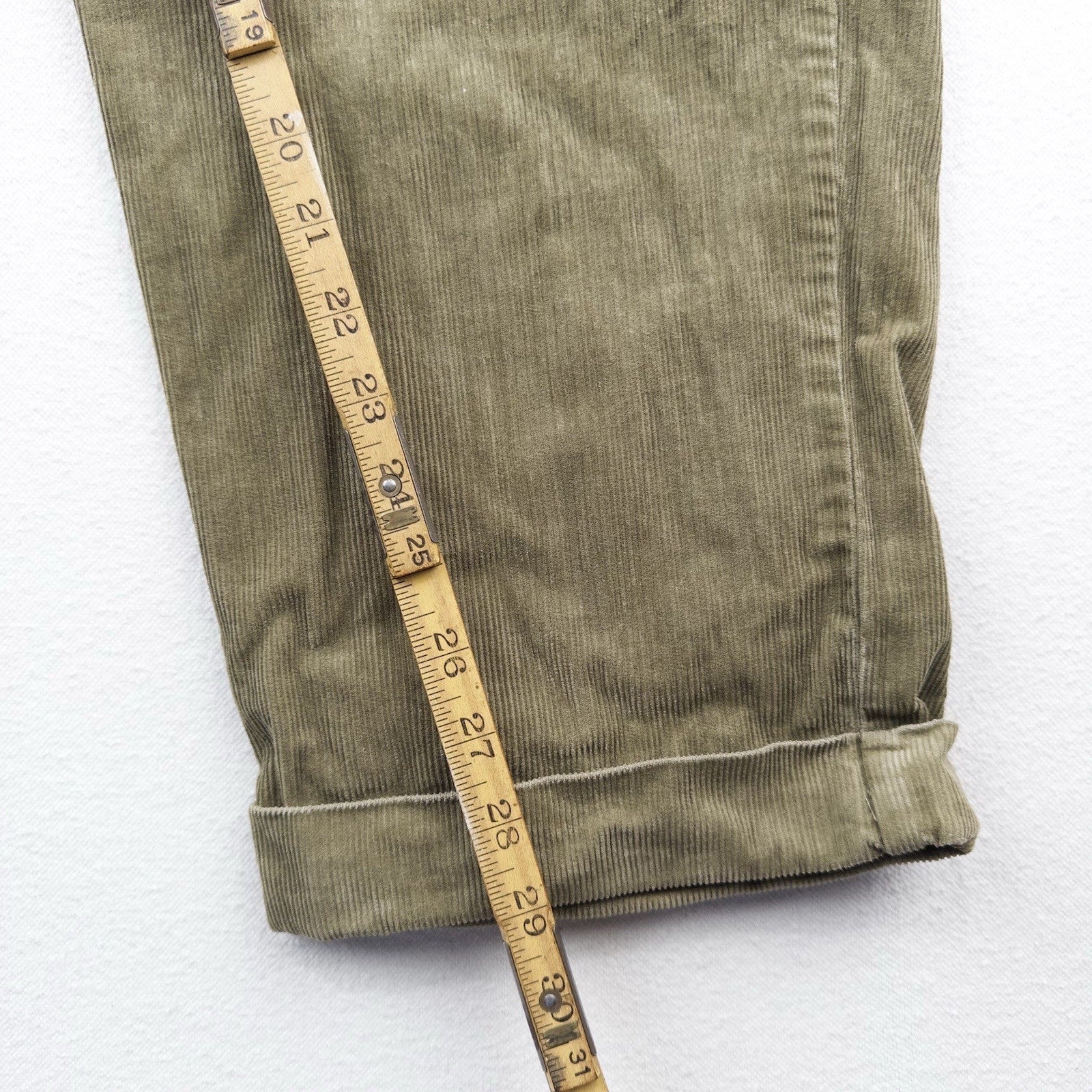 90’s Vtg Polo Ralph Lauren Hammond Corduroy Pant Mens 35x30 Khaki Pleated Cuffed