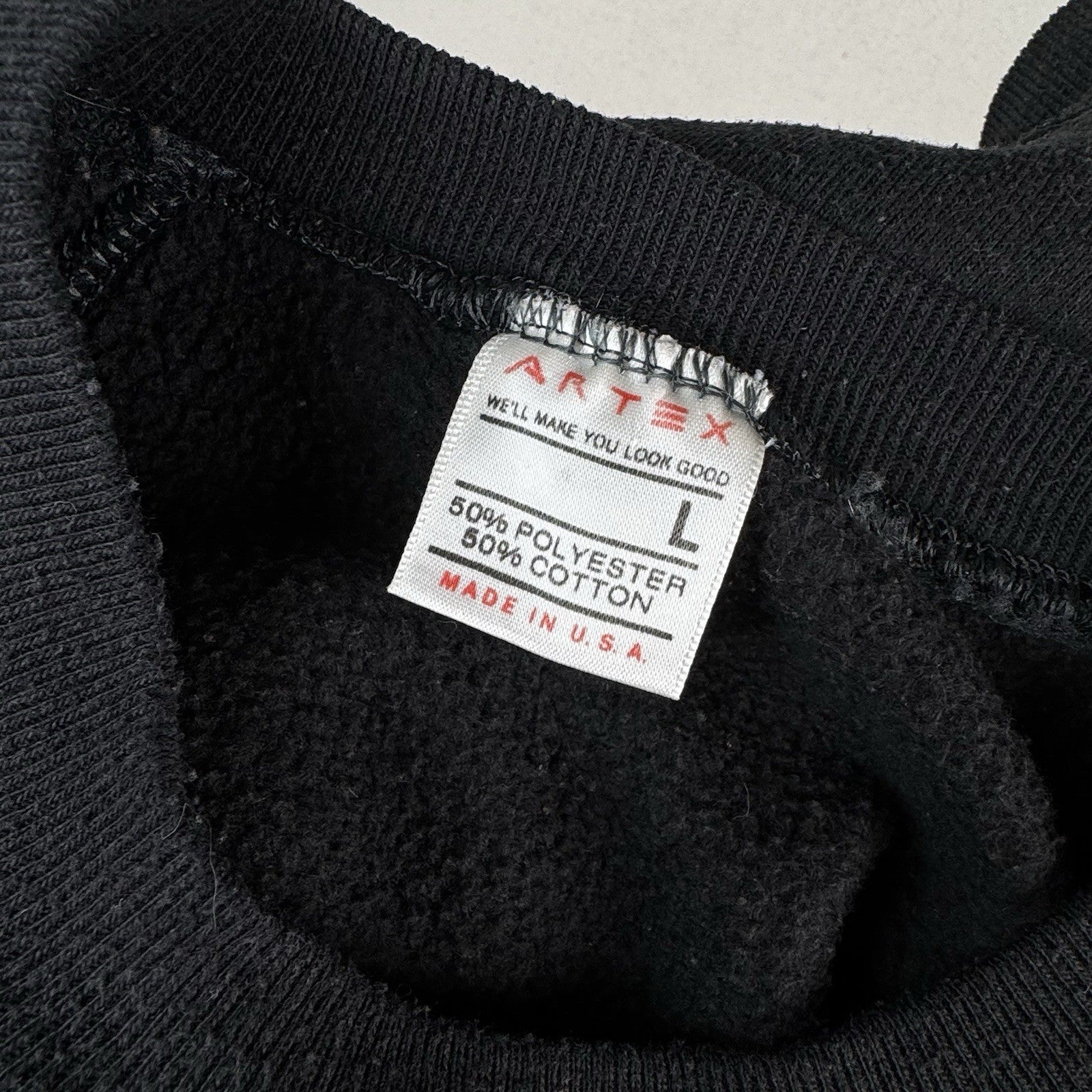 Vtg 80'S Artex University of Michigan Raglan Sweatshirt Made In USA Large Black