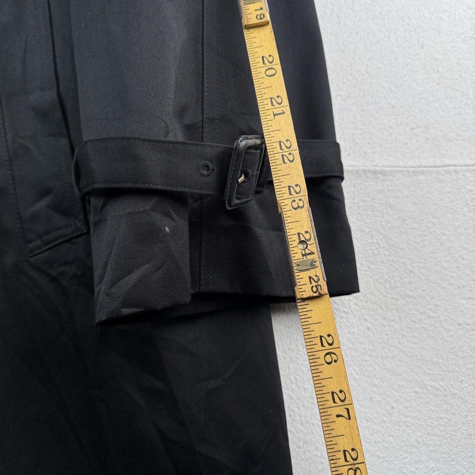 Ralph Lauren Black Trench Coat OverCoat Quilted Cotton Blend Lined Insulated 48R