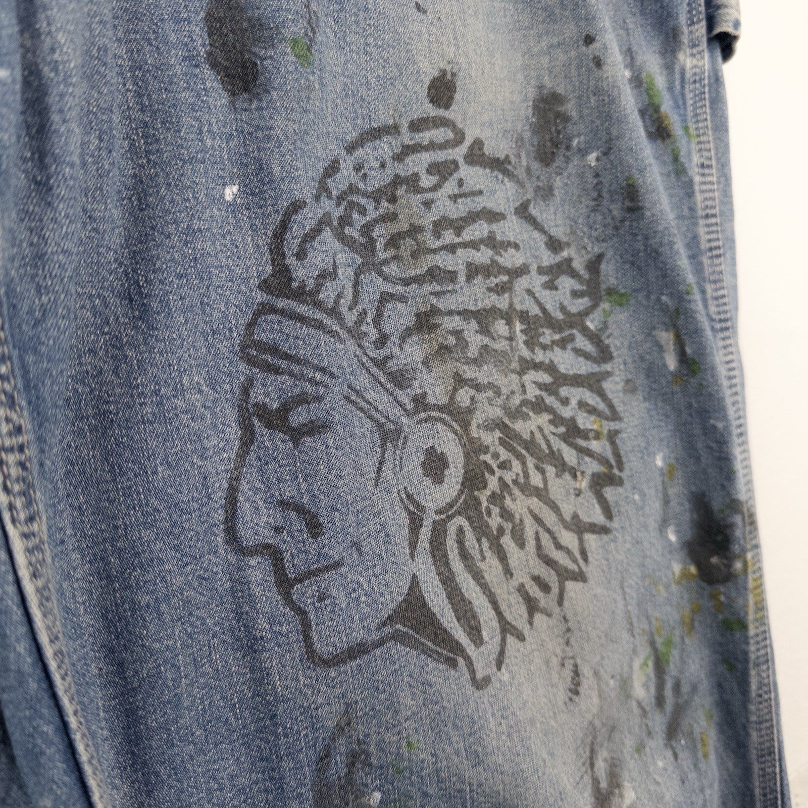 90’s Vtg Ralph Lauren Polo Jeans Co Distressed Baggy Pants Mens 38x34