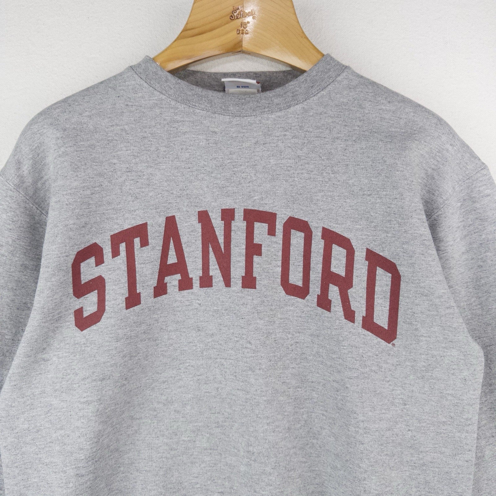 90’s Vtg Stanford Champion Gray Sweatshirt Mens Small Spellout Crewneck