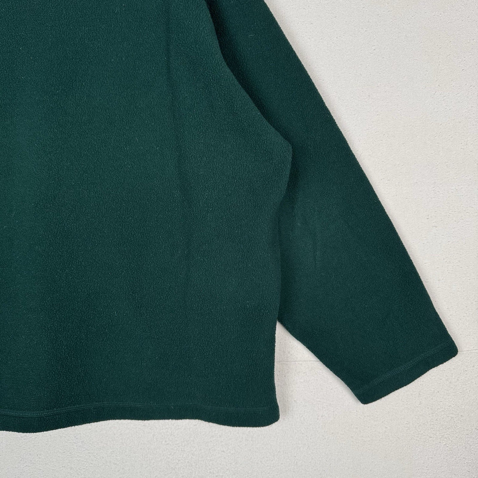 Vintage J Crew Oarsman Green Pullover Fleece Thermal Lined Mockneck Mens XL USA