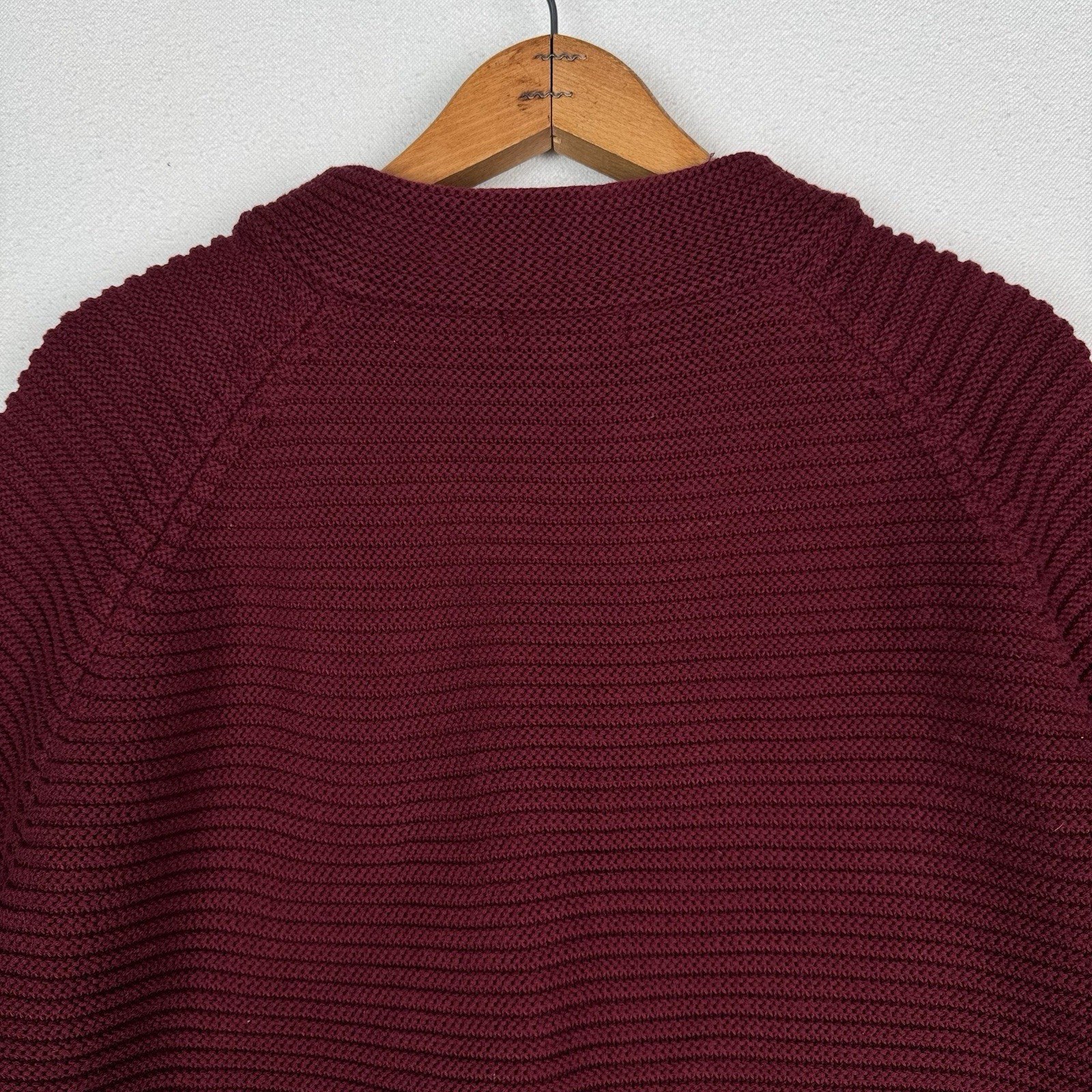 Lands’ End Cardigan Poncho Sweater Collar Women's 20-22 Bell Sleeves Maroon Red