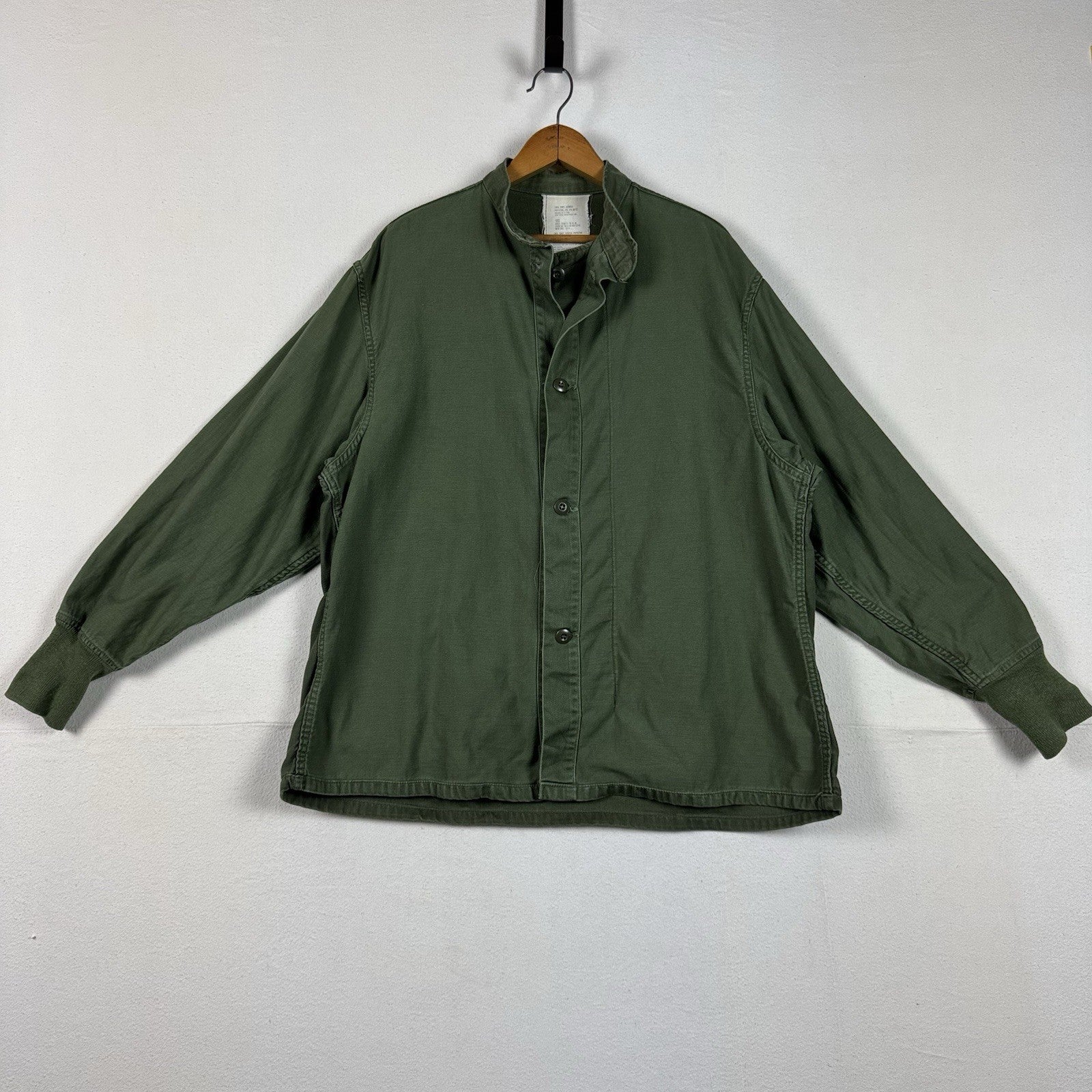 70s US Military Liner Shirt Chemical Protective Button Shirt Large 8415009008249