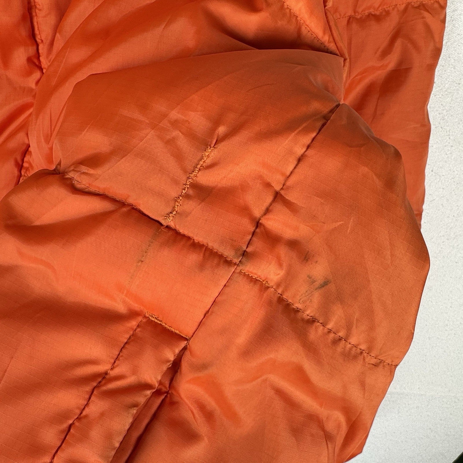 Vtg 90’s Ralph Lauren Polo Jeans Co Puffer Jacket XL Goose Down Outerwear Orange