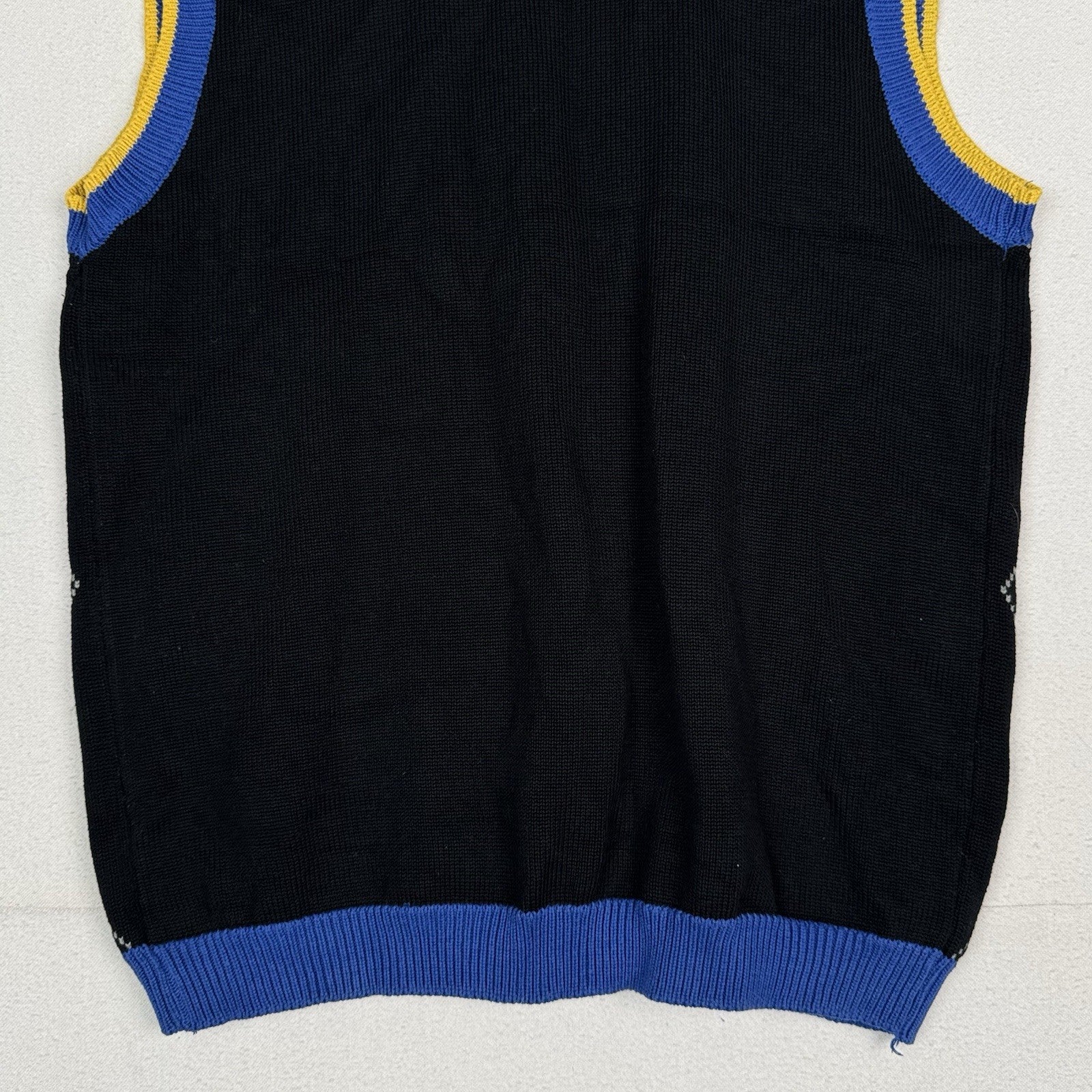 Vintage Fubu Argyle Sweater Vest Black Mens’s Size Large