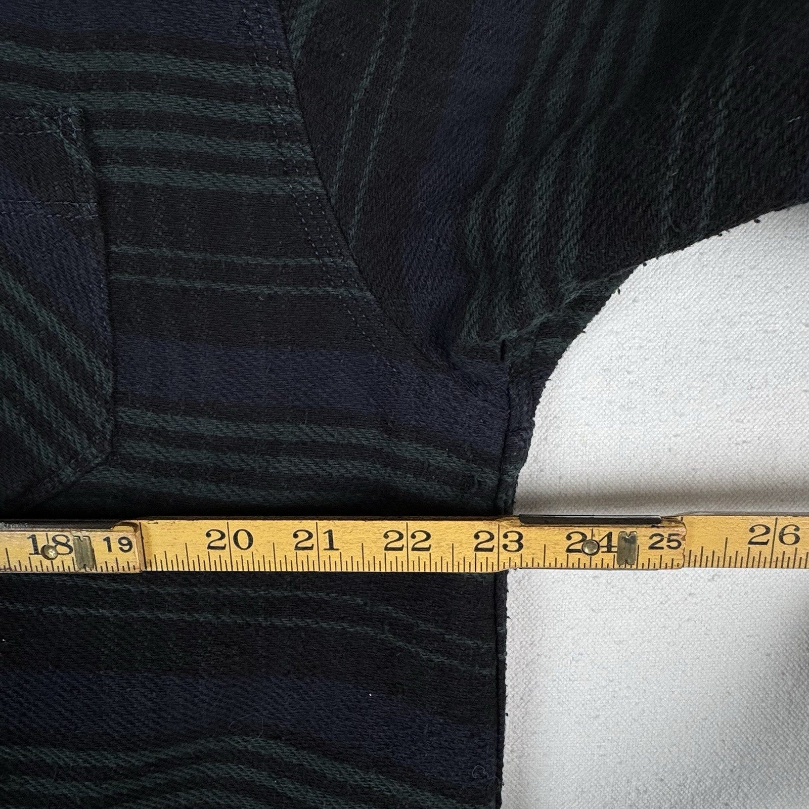 Birdwell Beach Britches Men's 2XL Flannel Cotton L/S Shirt Navy Green Plaid