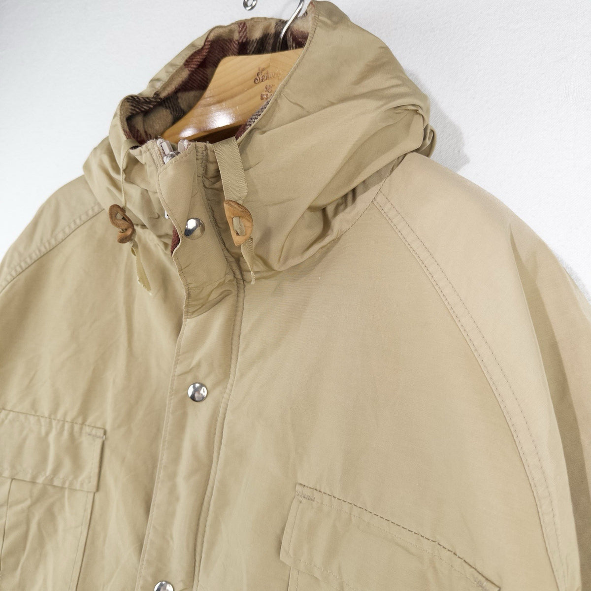 70’s Vtg Orvis Fishing Tackle Wool Blanket Lined Jacket Parka Men's XL Tan Brown