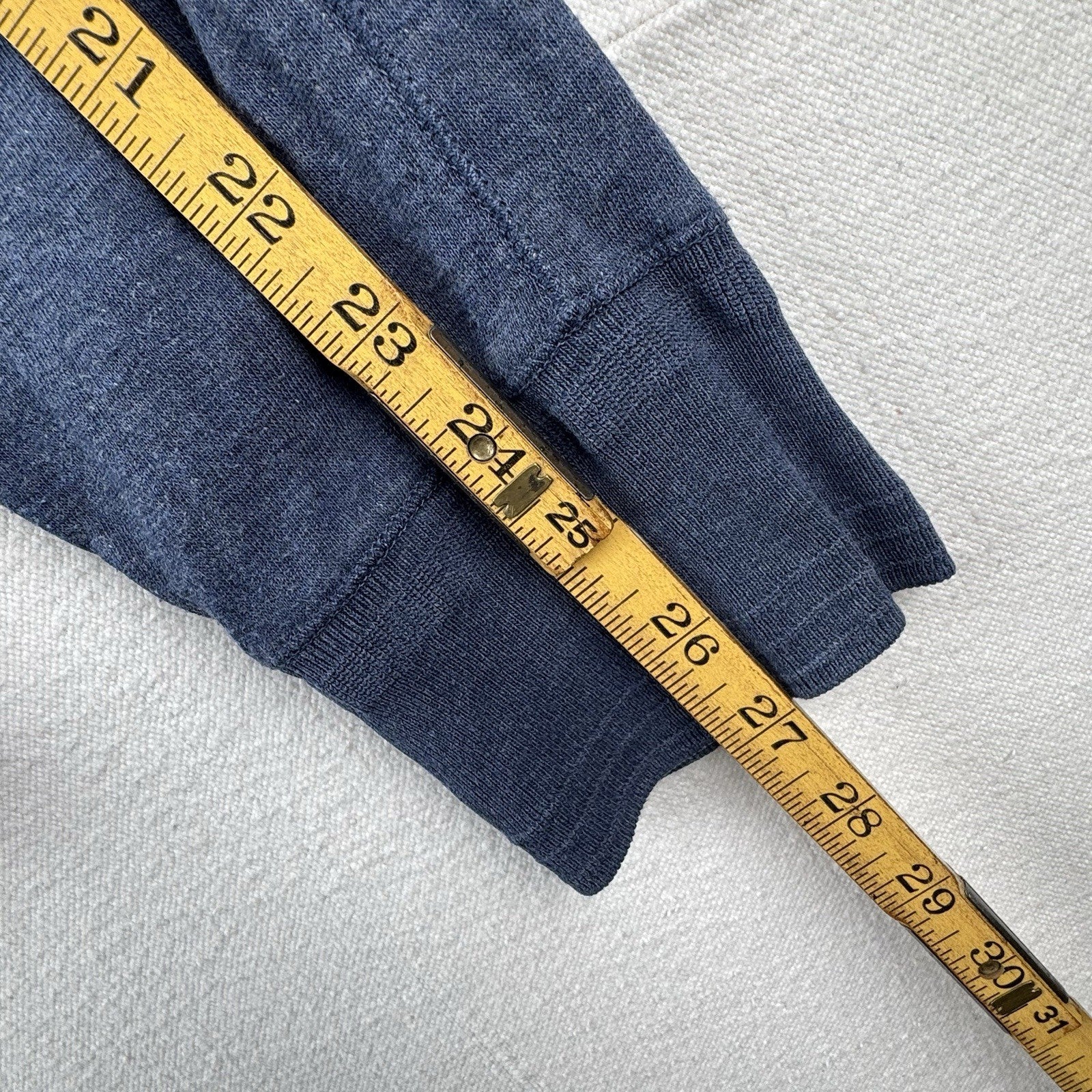 Vtg Polo Ralph Lauren Shirt Mens XL Blue Long Sleeve Henley 100% Cotton *Read