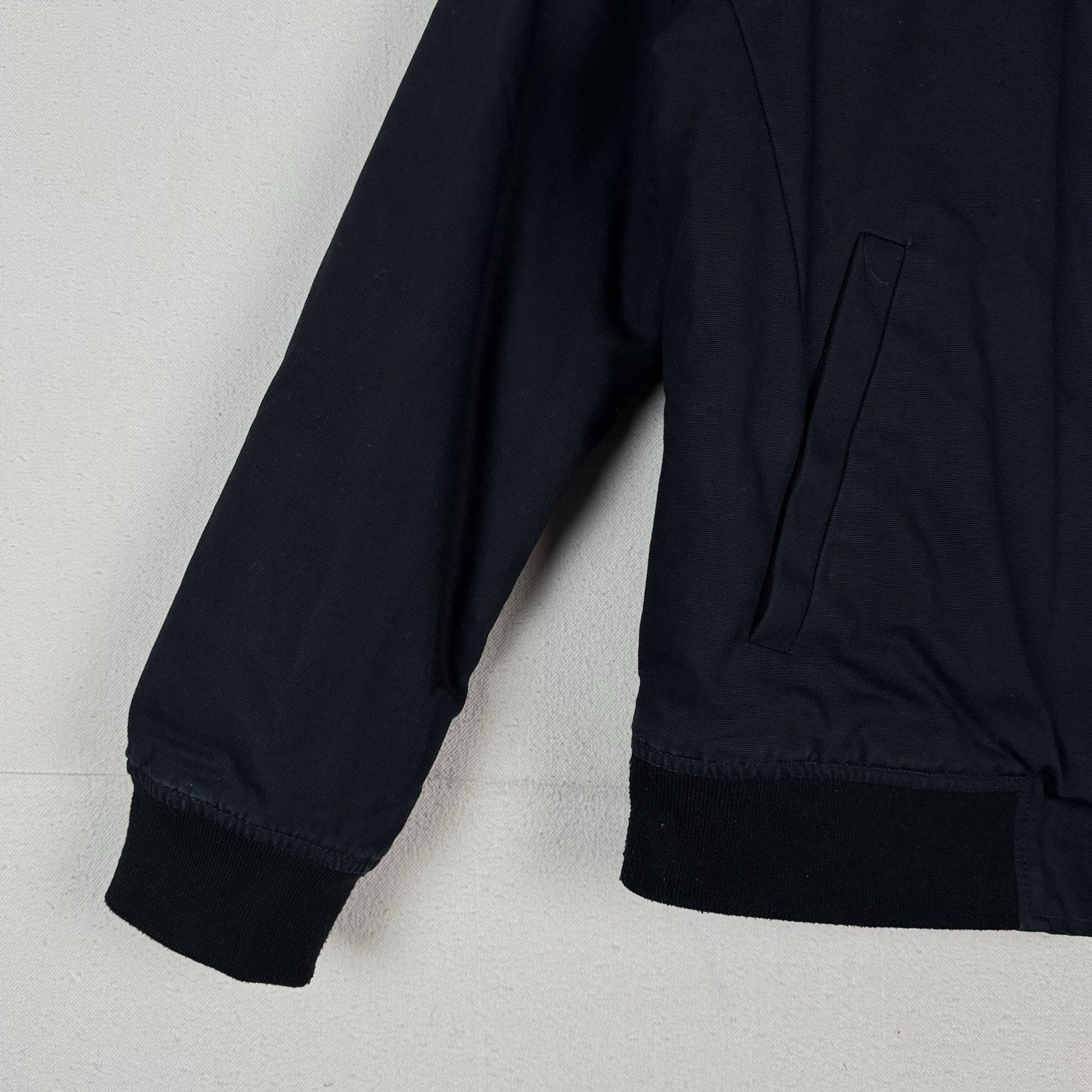 Banana Republic Men's Large Batted Navy Heavyweight Zip Up Bomber Jacket