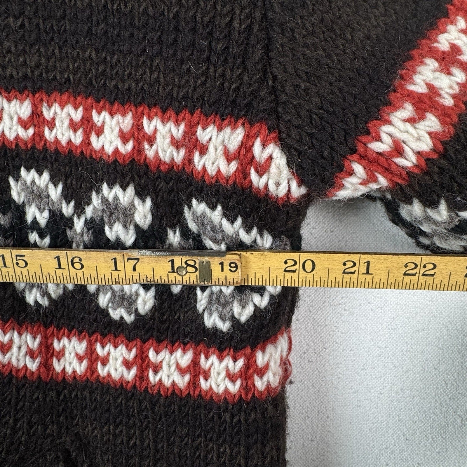 Nepal 100% Wool Jacket Detachable Hood Brown Red Full Zip Flannel Lined Sz L USA