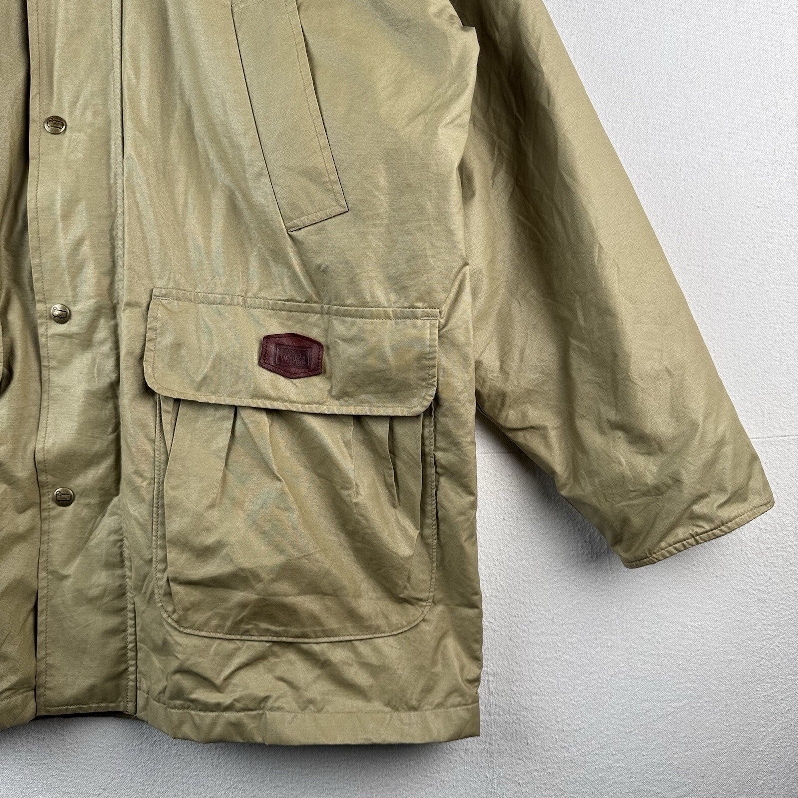 80’s Vtg Woolrich L Weatherproof Flannel Wool Lined Blanket Barn Jacket Coat USA